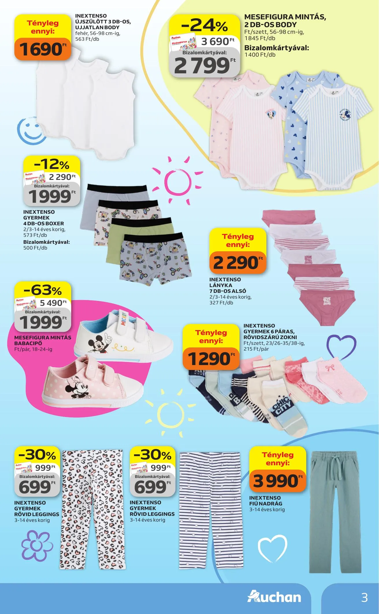 Auchan akciós újság Hipermarket Tavaszi textil 04.09–04.29 – 3. oldal