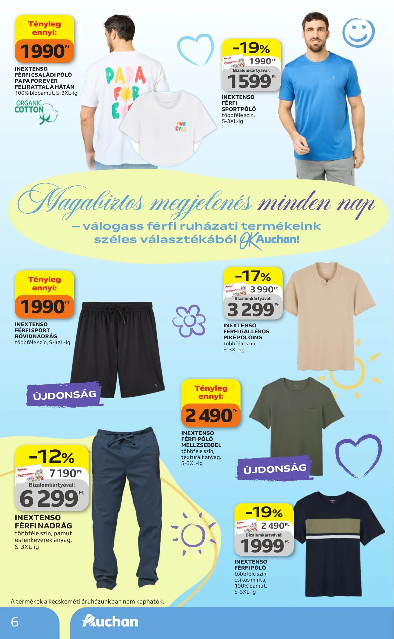 Auchan akciós újság Hipermarket Tavaszi textil 04.09–04.29 – 6. oldal