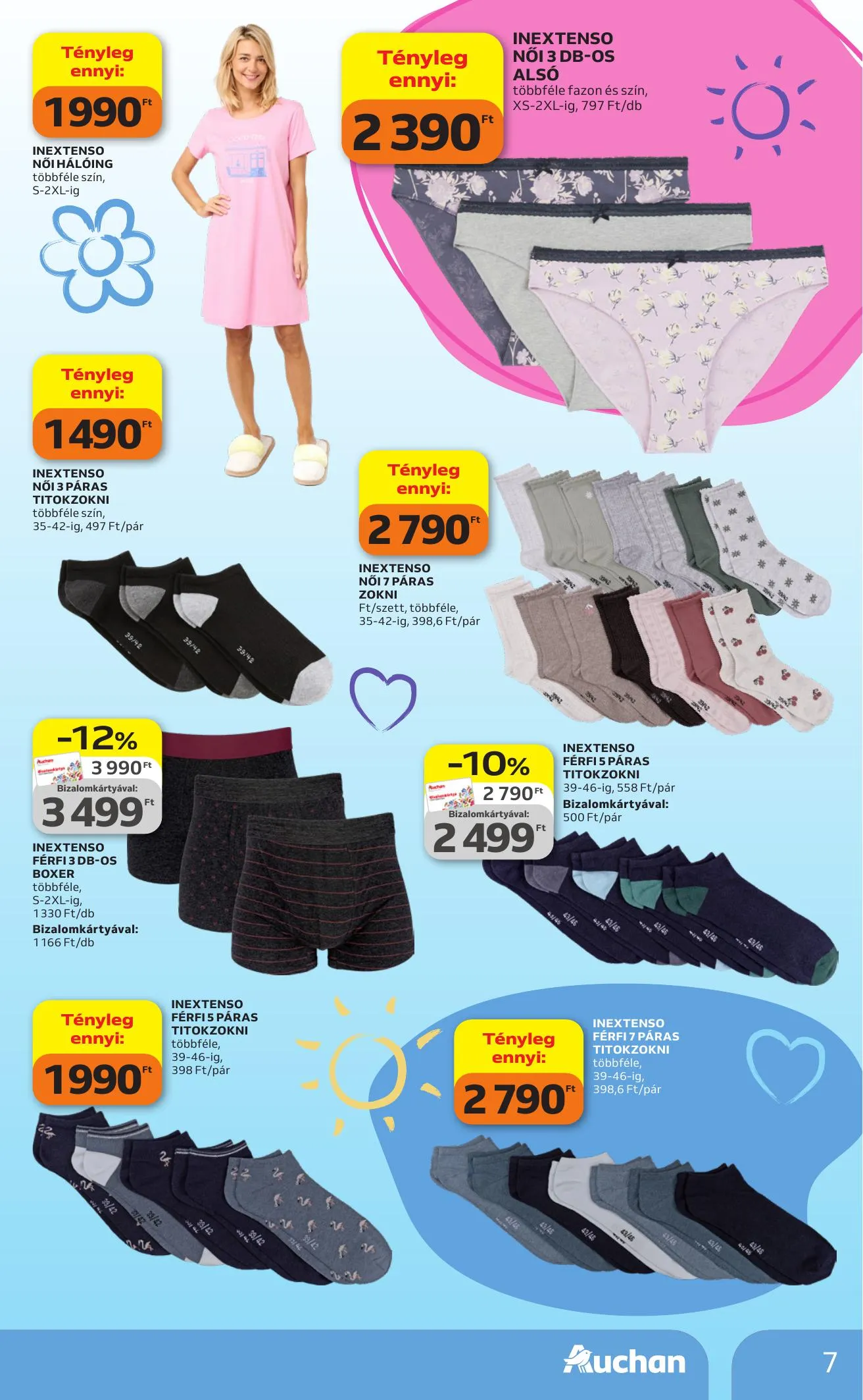 Auchan akciós újság Hipermarket Tavaszi textil 04.09–04.29 – 7. oldal