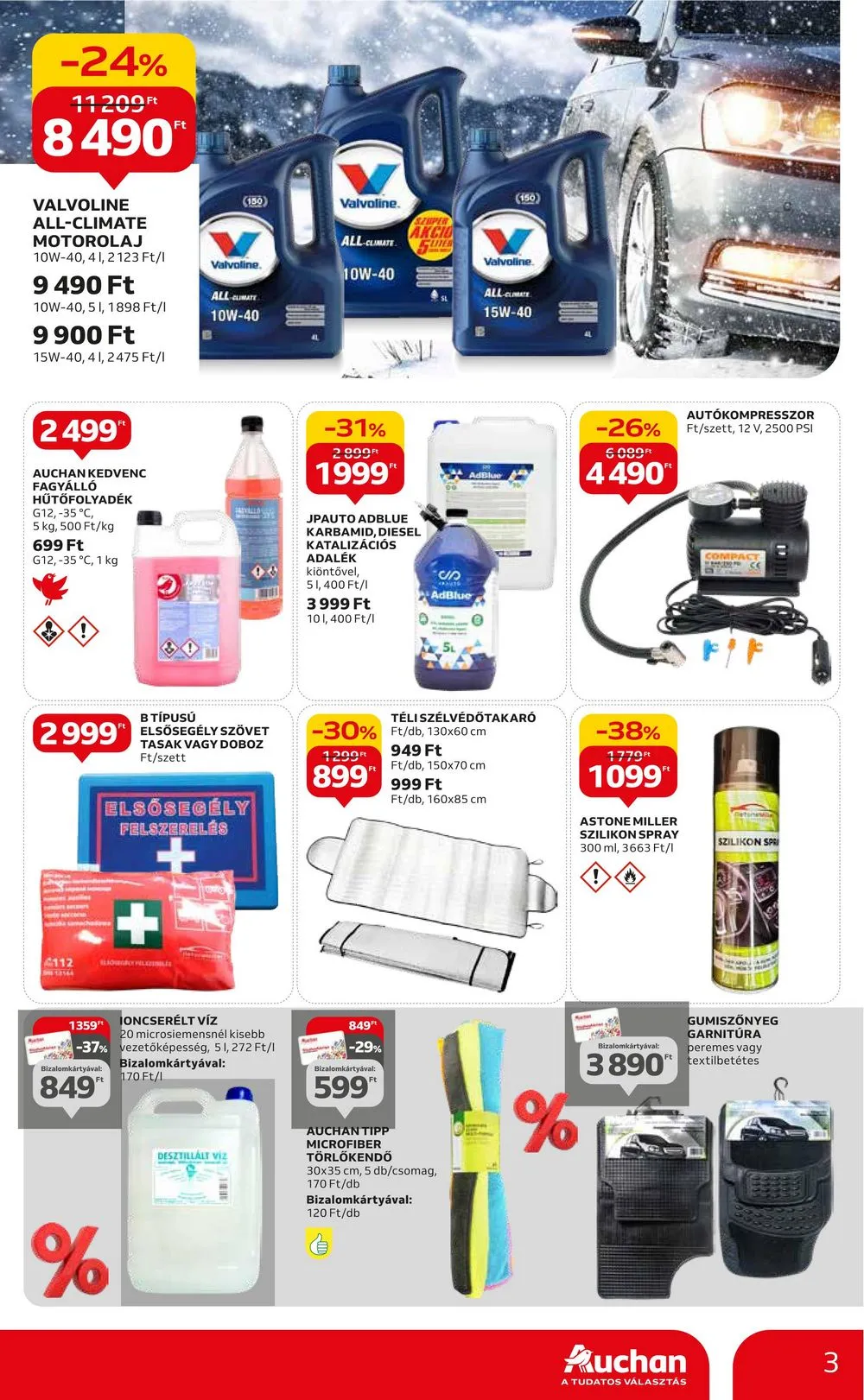 Auchan akciós újság Hipermarket teli auto 01.18–02.07 – 3. oldal