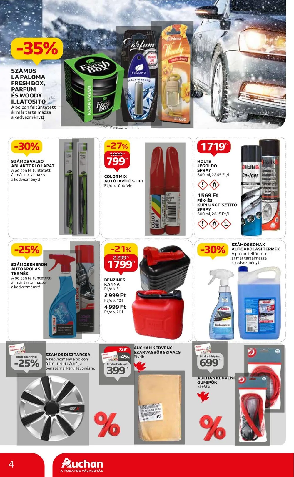 Auchan akciós újság Hipermarket teli auto 01.18–02.07 – 4. oldal