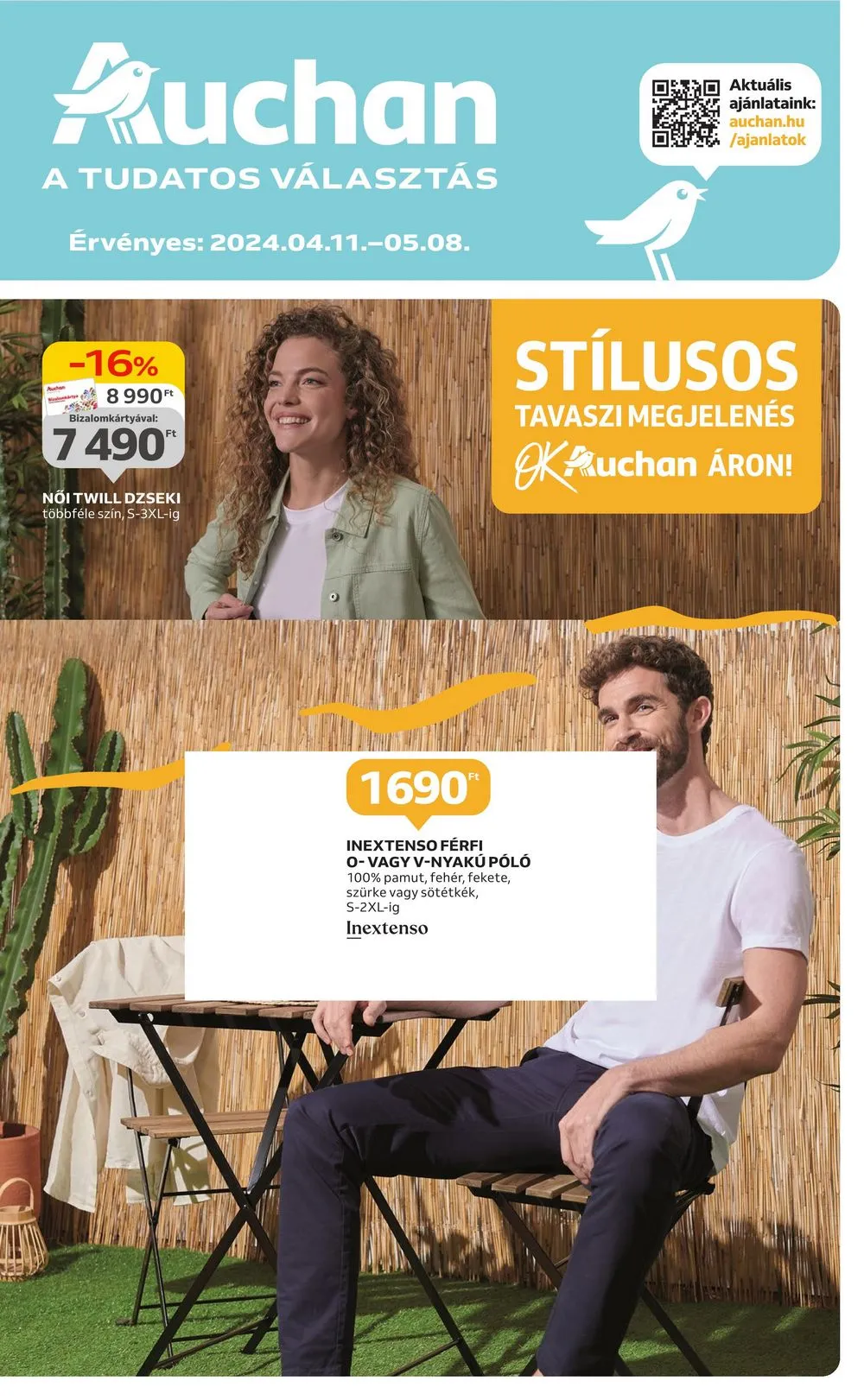 Auchan akciós újság Hipermarket Textil 04.11–05.08