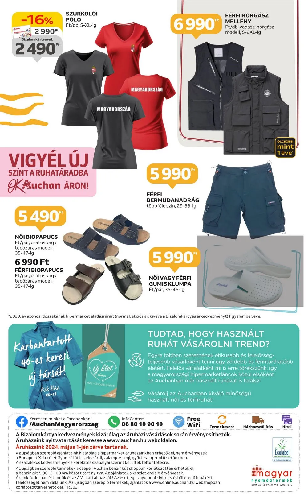 Auchan akciós újság Hipermarket Textil 04.11–05.08 – 10. oldal