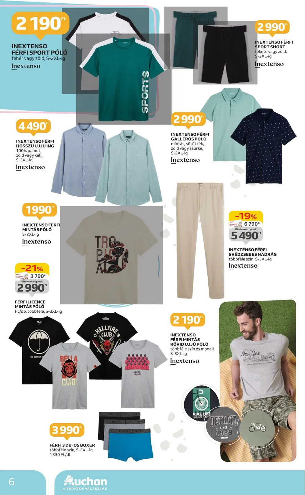 Auchan akciós újság Hipermarket Textil 04.11–05.08 – 6. oldal