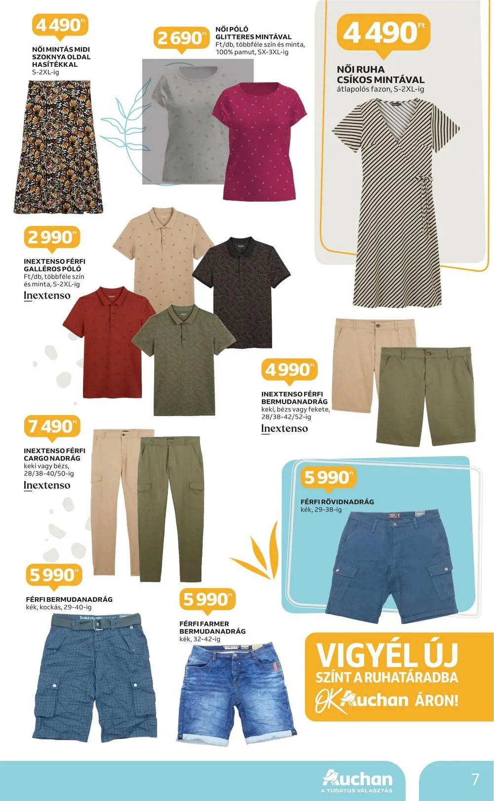 Auchan akciós újság Hipermarket Textil 04.11–05.08 – 7. oldal