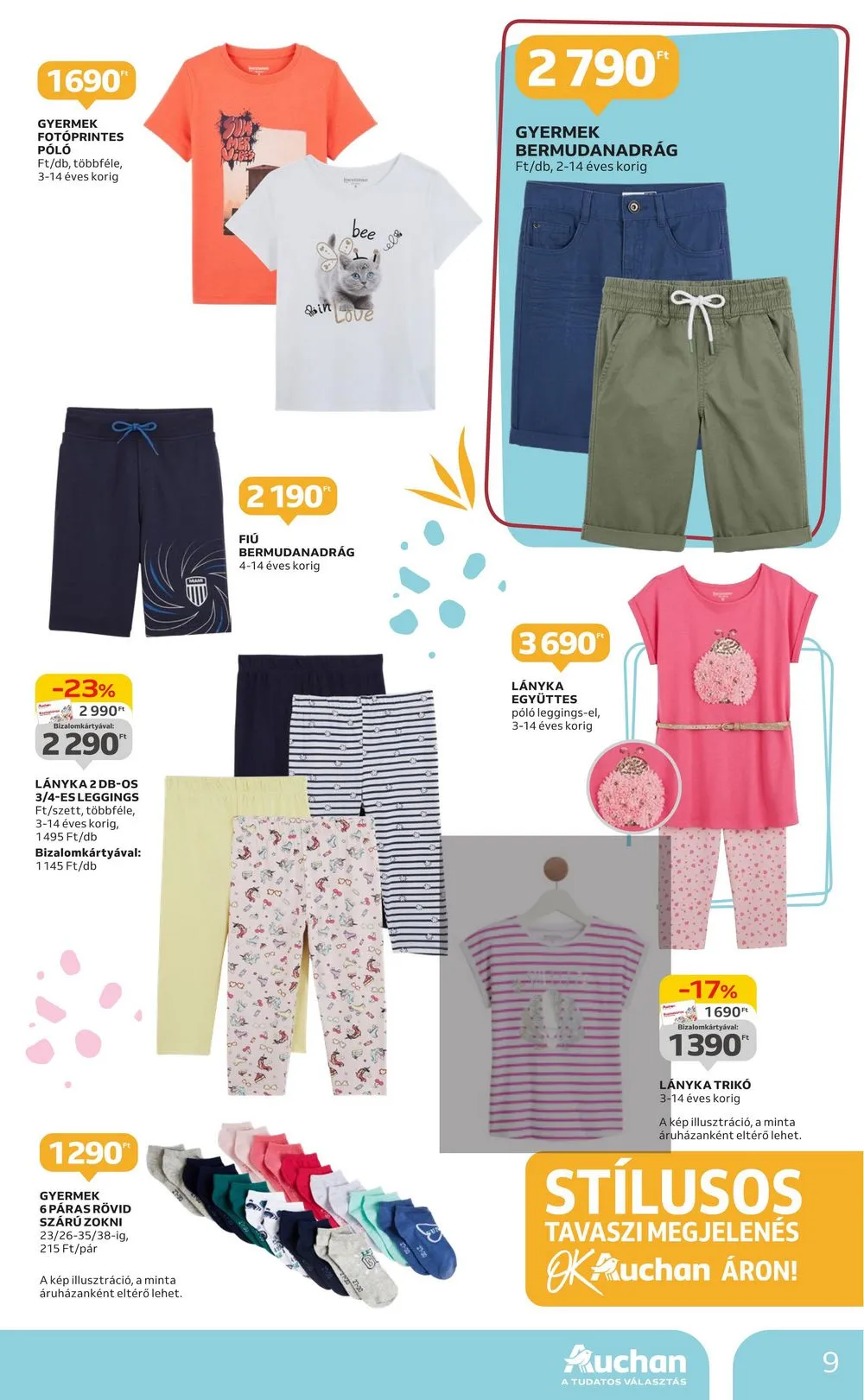 Auchan akciós újság Hipermarket Textil 04.11–05.08 – 9. oldal