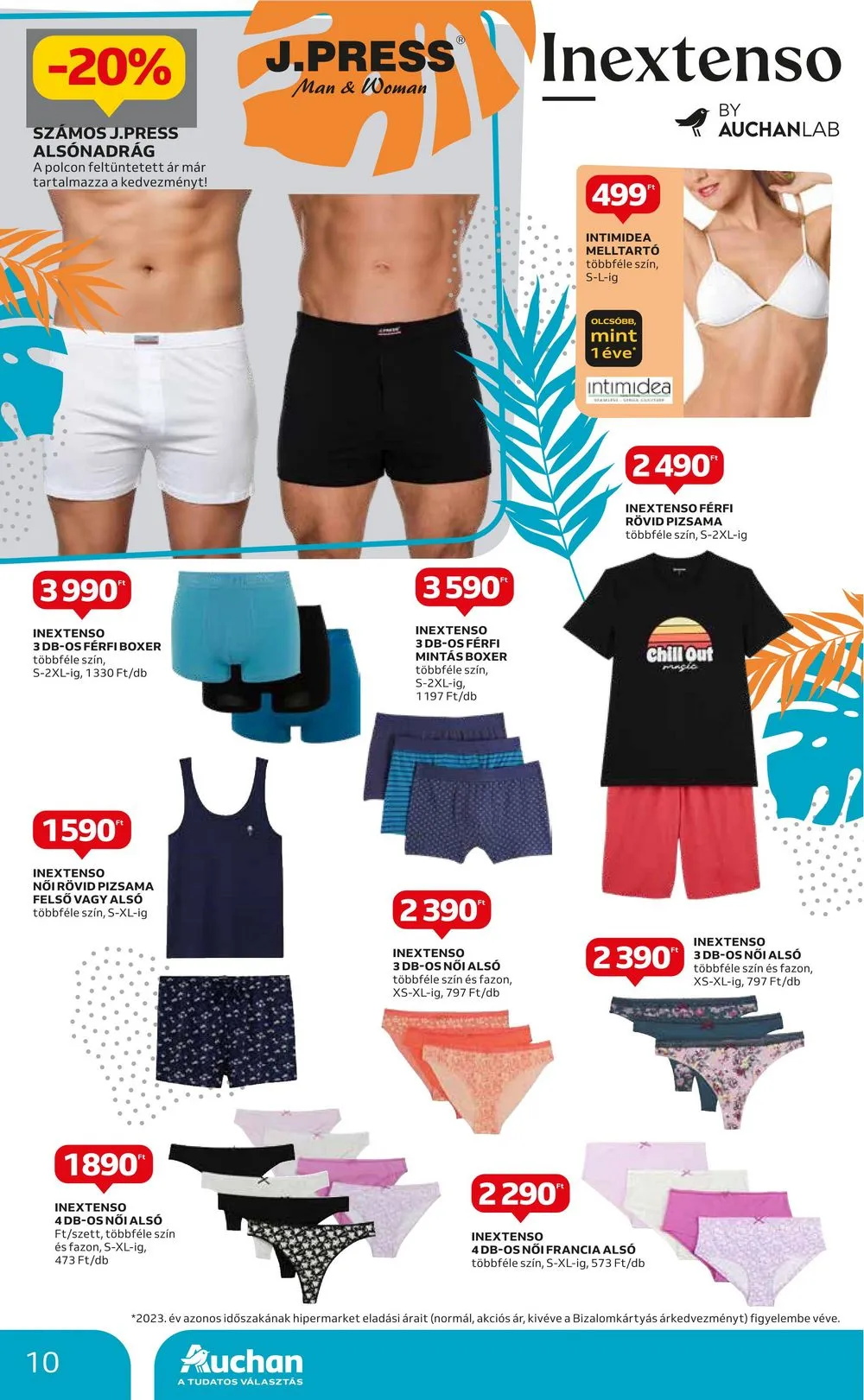 Auchan akciós újság Hipermarket Textil 07.04–07.31 – 10. oldal