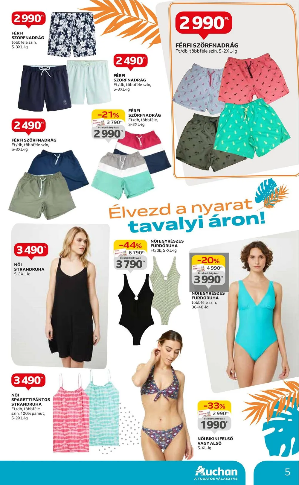 Auchan akciós újság Hipermarket Textil 07.04–07.31 – 5. oldal