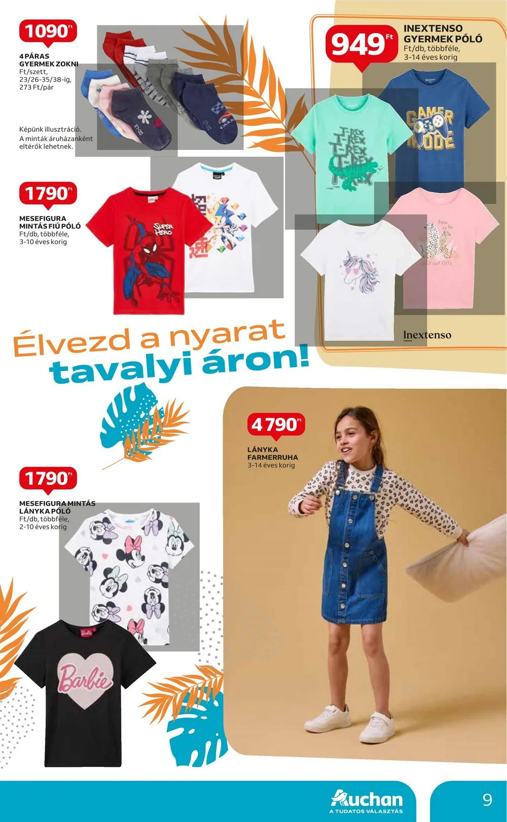 Auchan akciós újság Hipermarket Textil 07.04–07.31 – 9. oldal