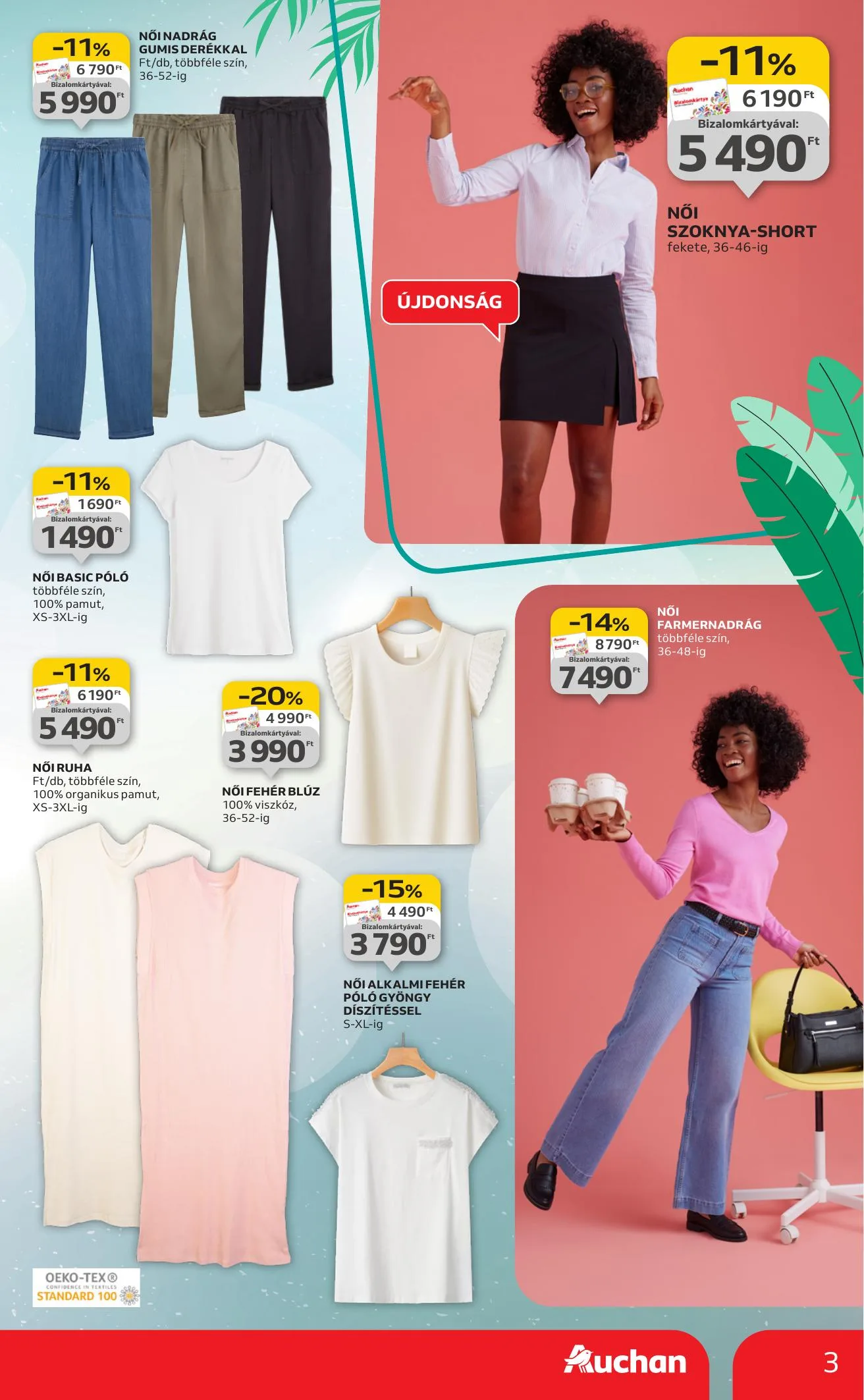 Auchan akciós újság Hipermarket Textil 07.31–08.27 – 3. oldal