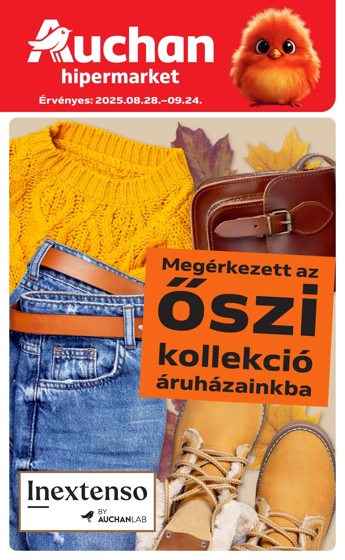 Auchan akciós újság Hipermarket Textil 08.28–09.24