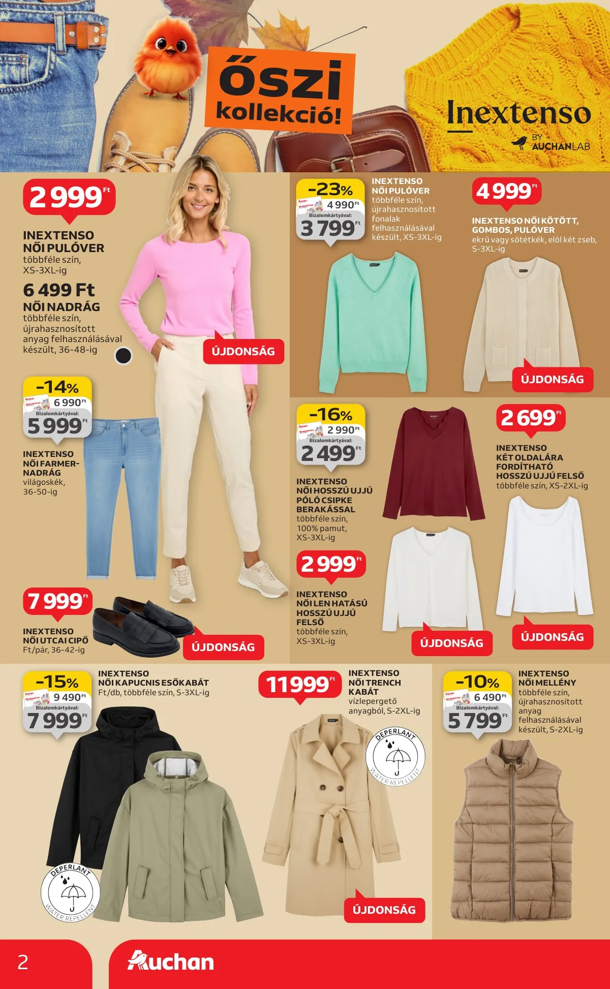 Auchan akciós újság Hipermarket Textil 08.28–09.24 – 2. oldal