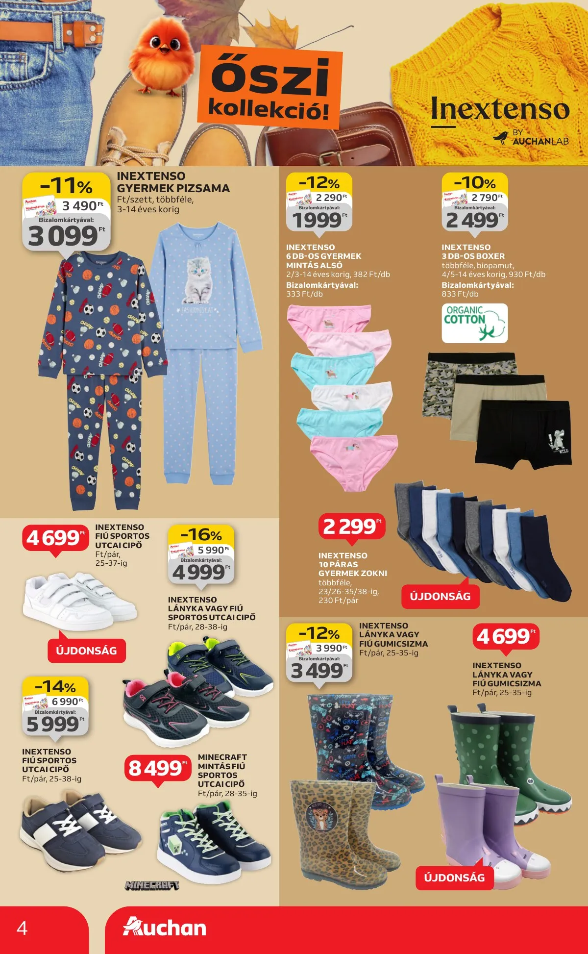 Auchan akciós újság Hipermarket Textil 08.28–09.24 – 4. oldal
