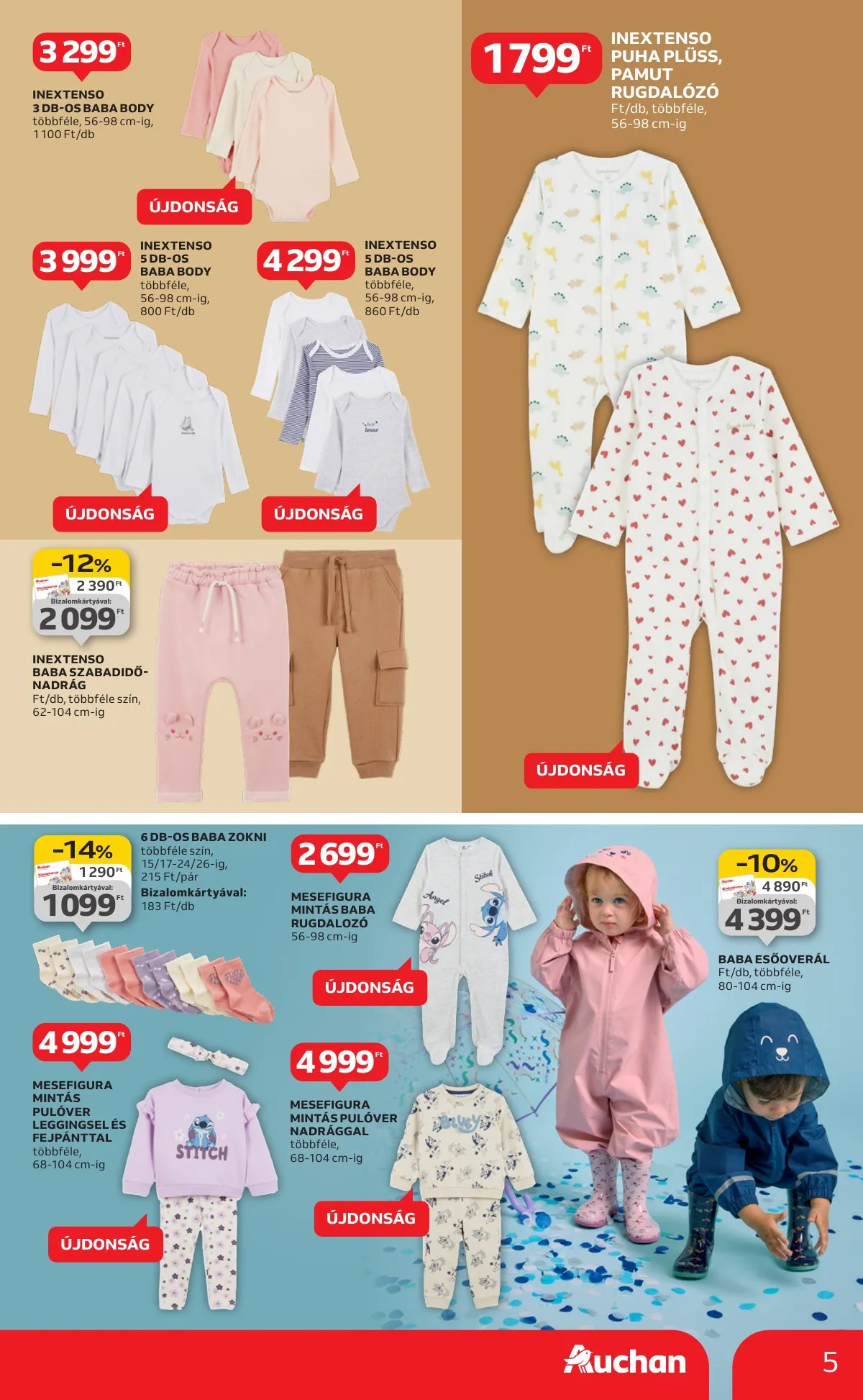 Auchan akciós újság Hipermarket Textil 08.28–09.24 – 5. oldal
