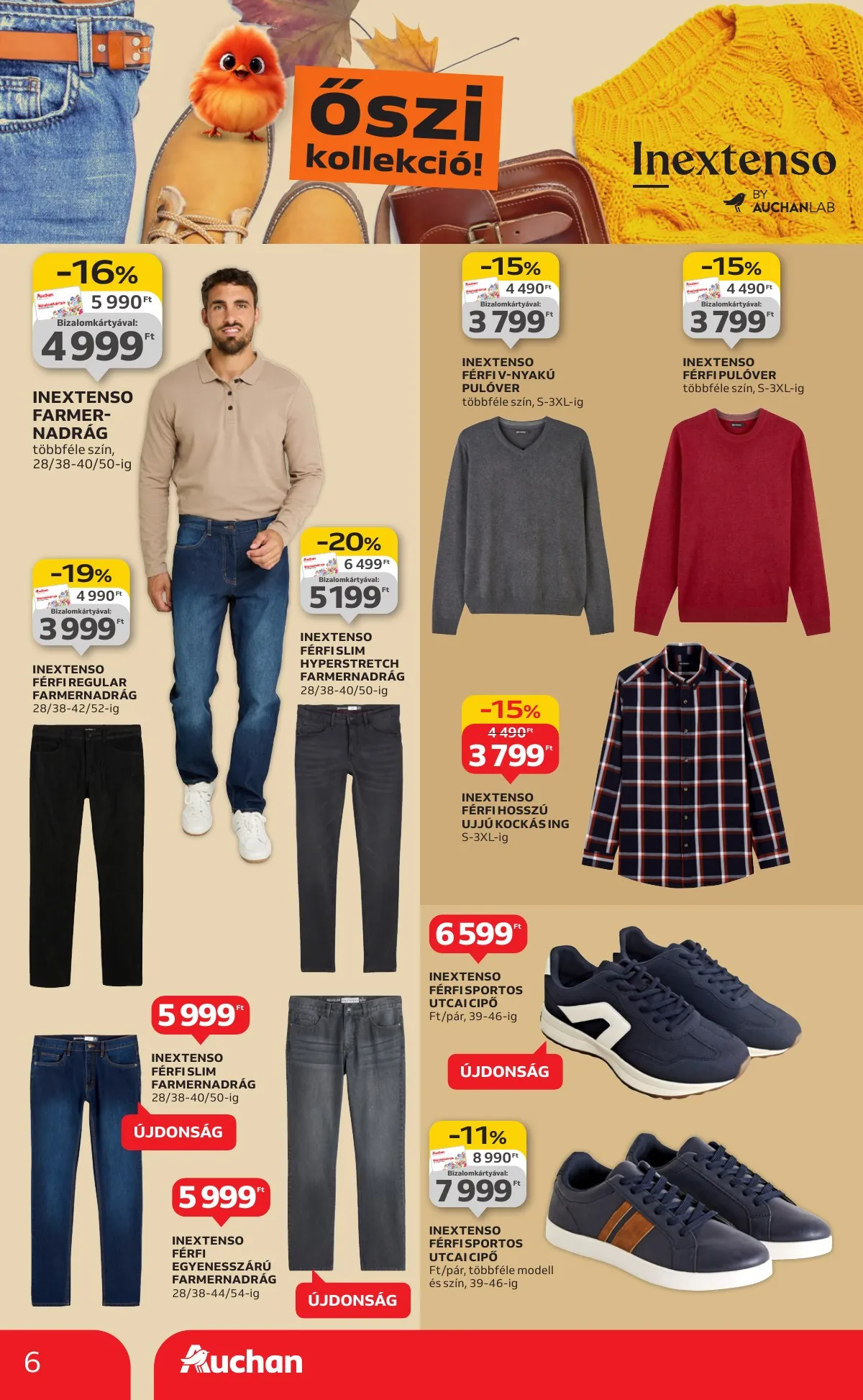 Auchan akciós újság Hipermarket Textil 08.28–09.24 – 6. oldal