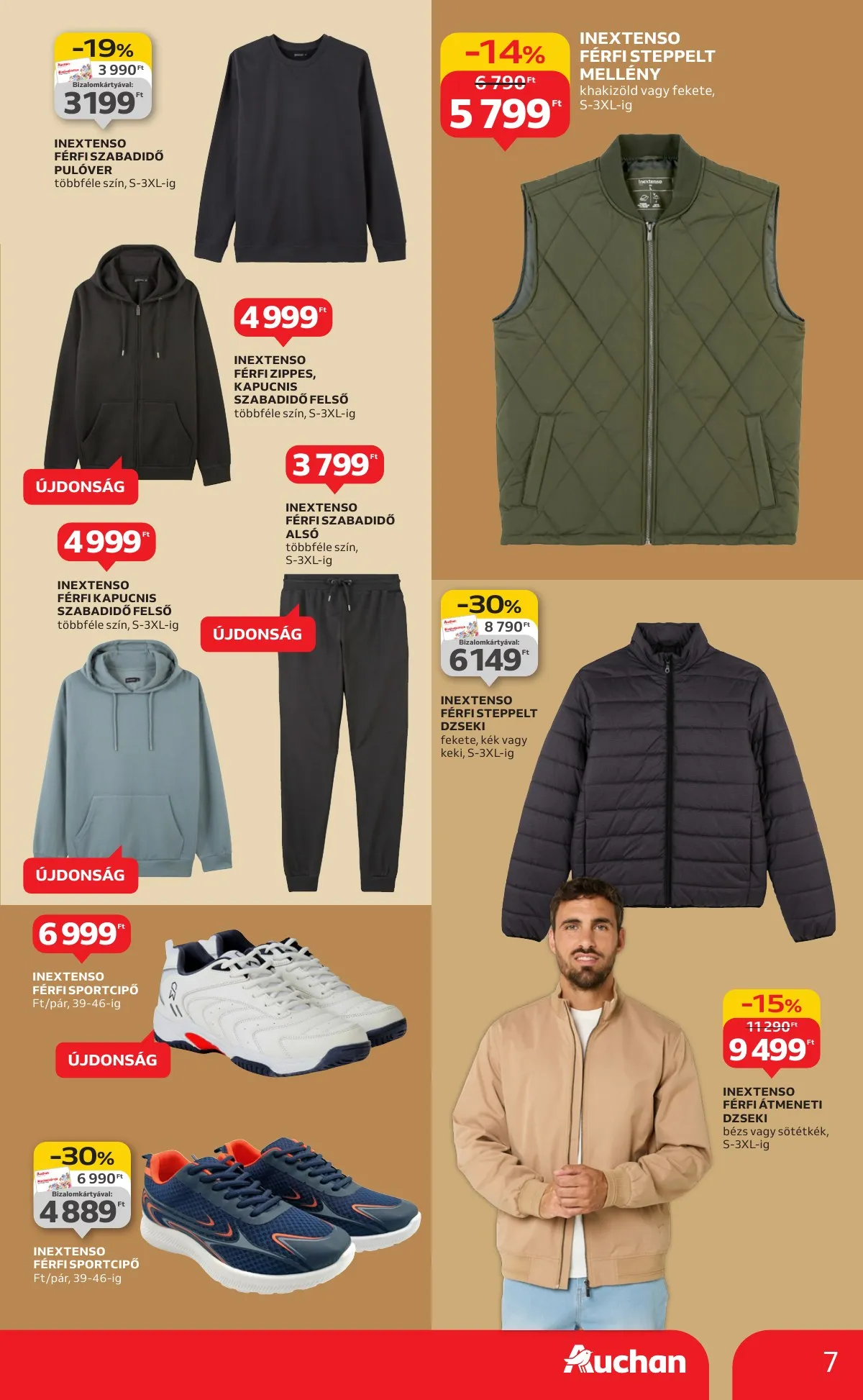 Auchan akciós újság Hipermarket Textil 08.28–09.24 – 7. oldal