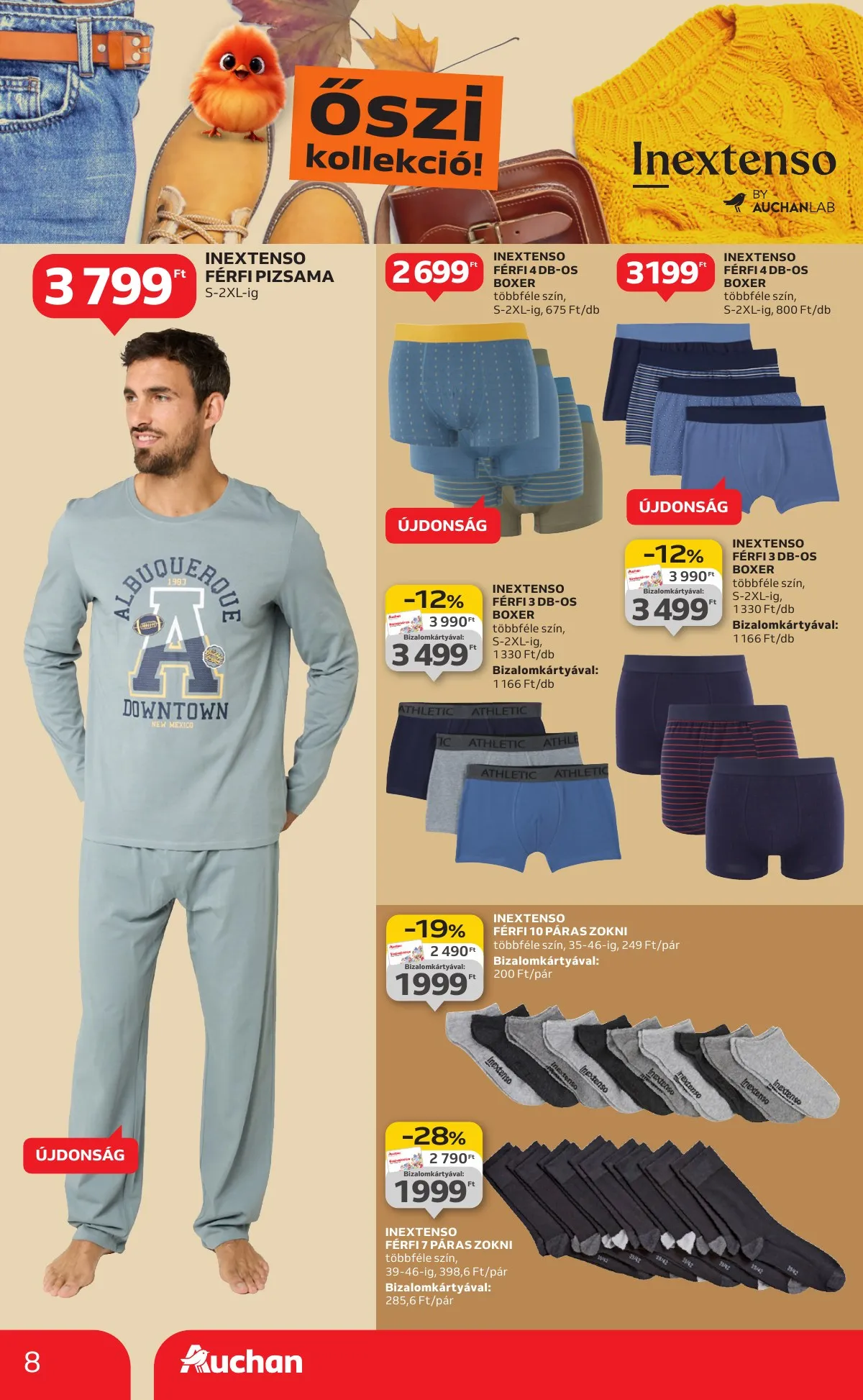 Auchan akciós újság Hipermarket Textil 08.28–09.24 – 8. oldal