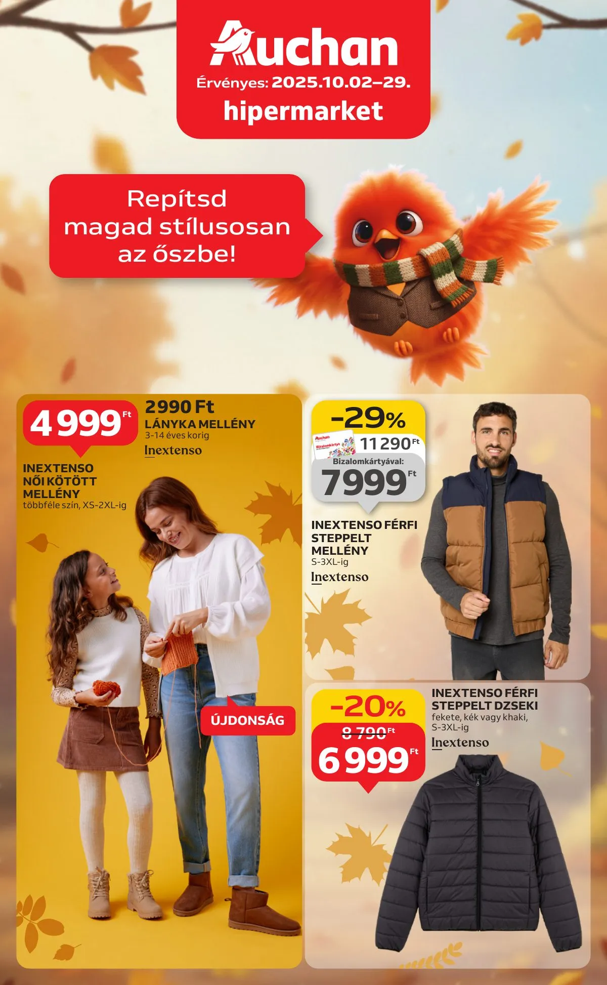 Auchan akciós újság Hipermarket Textil 10.02–10.29