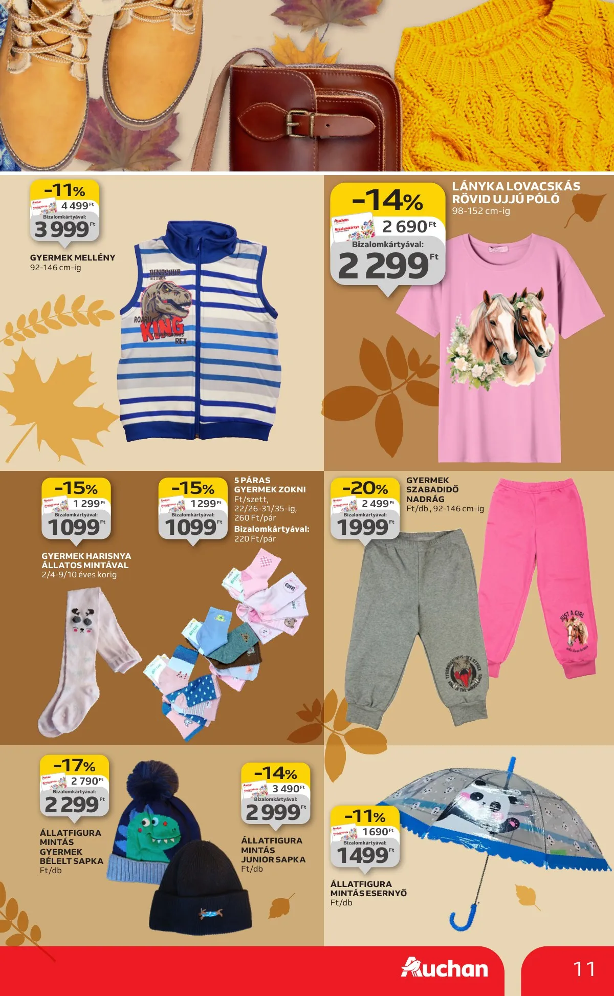 Auchan akciós újság Hipermarket Textil 10.02–10.29 – 11. oldal