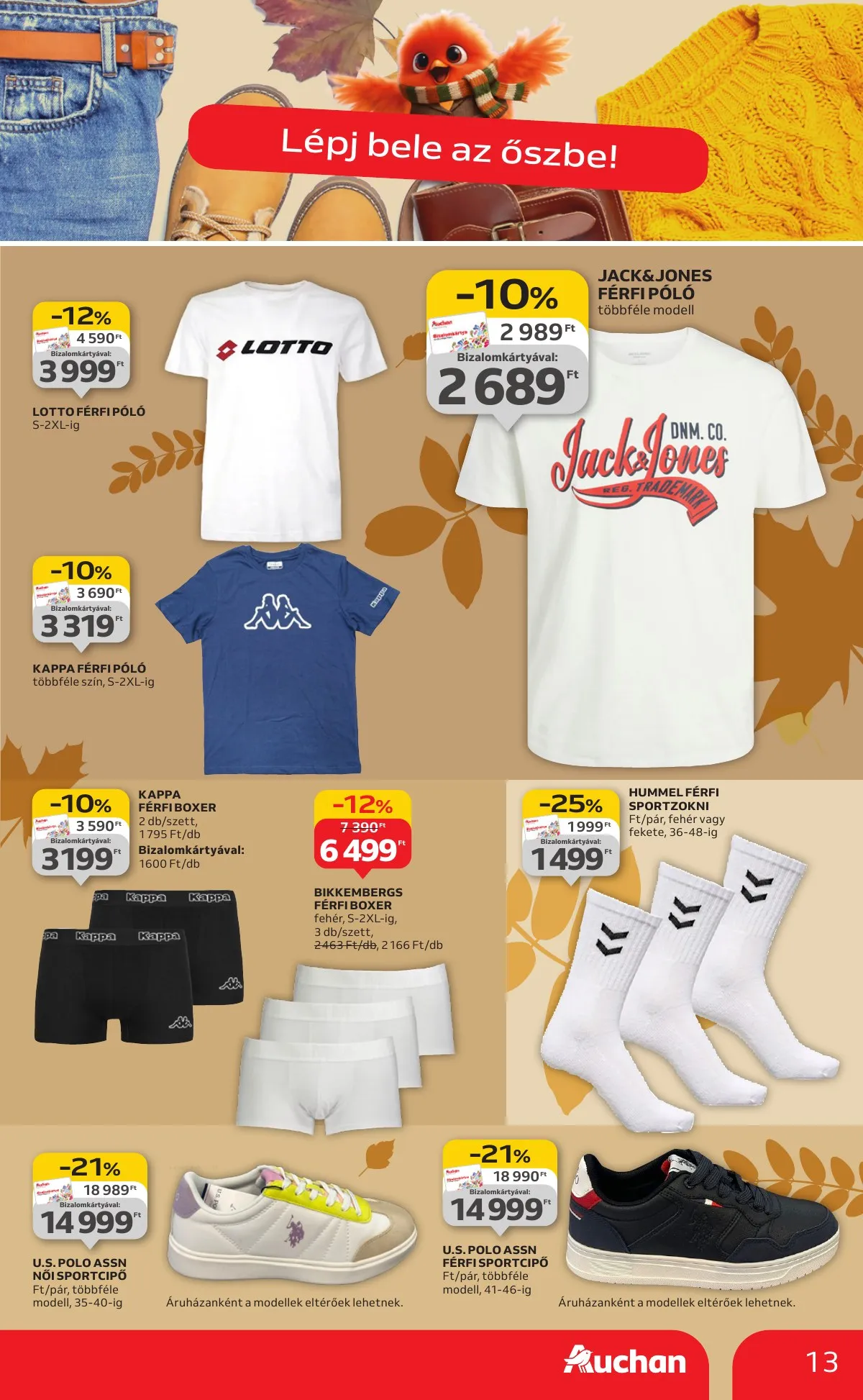 Auchan akciós újság Hipermarket Textil 10.02–10.29 – 13. oldal