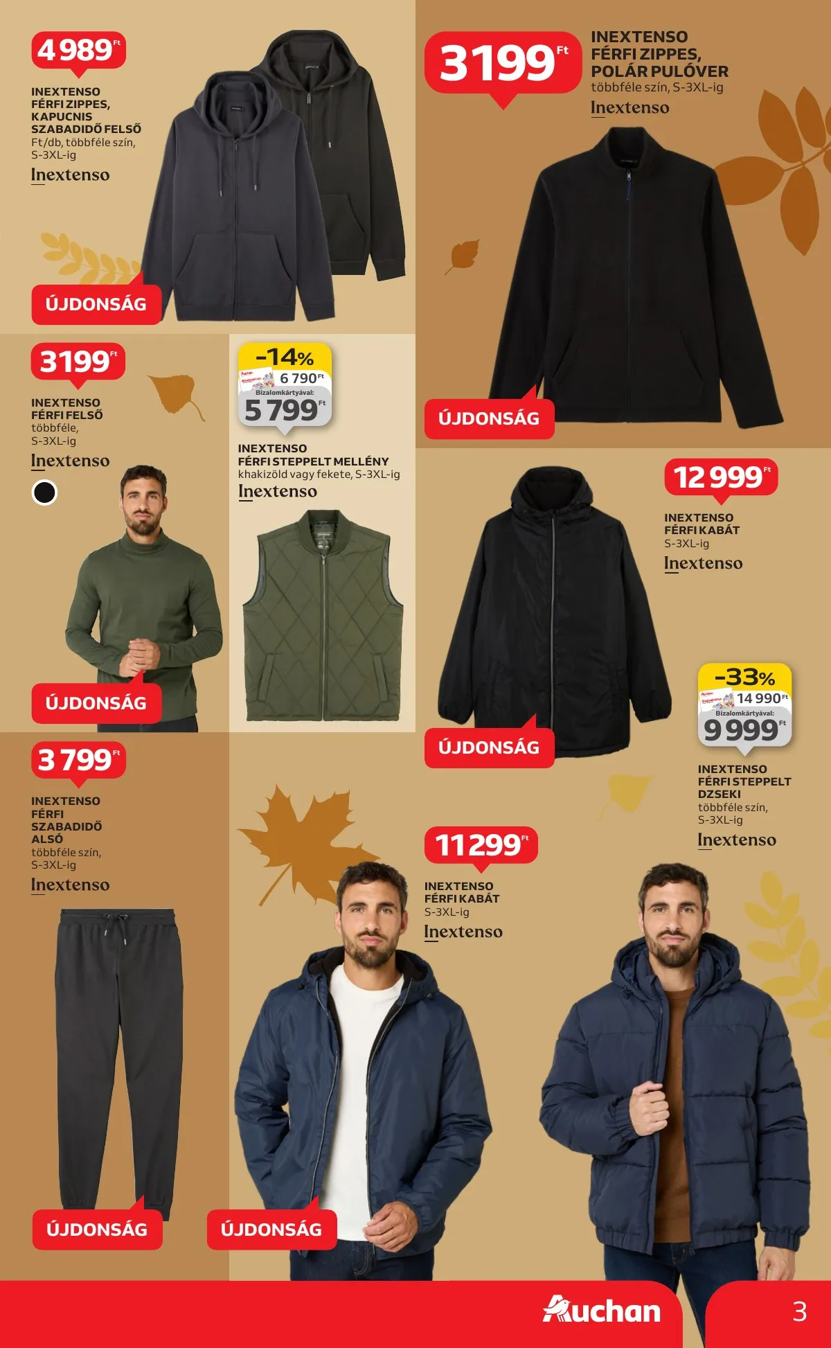 Auchan akciós újság Hipermarket Textil 10.02–10.29 – 3. oldal