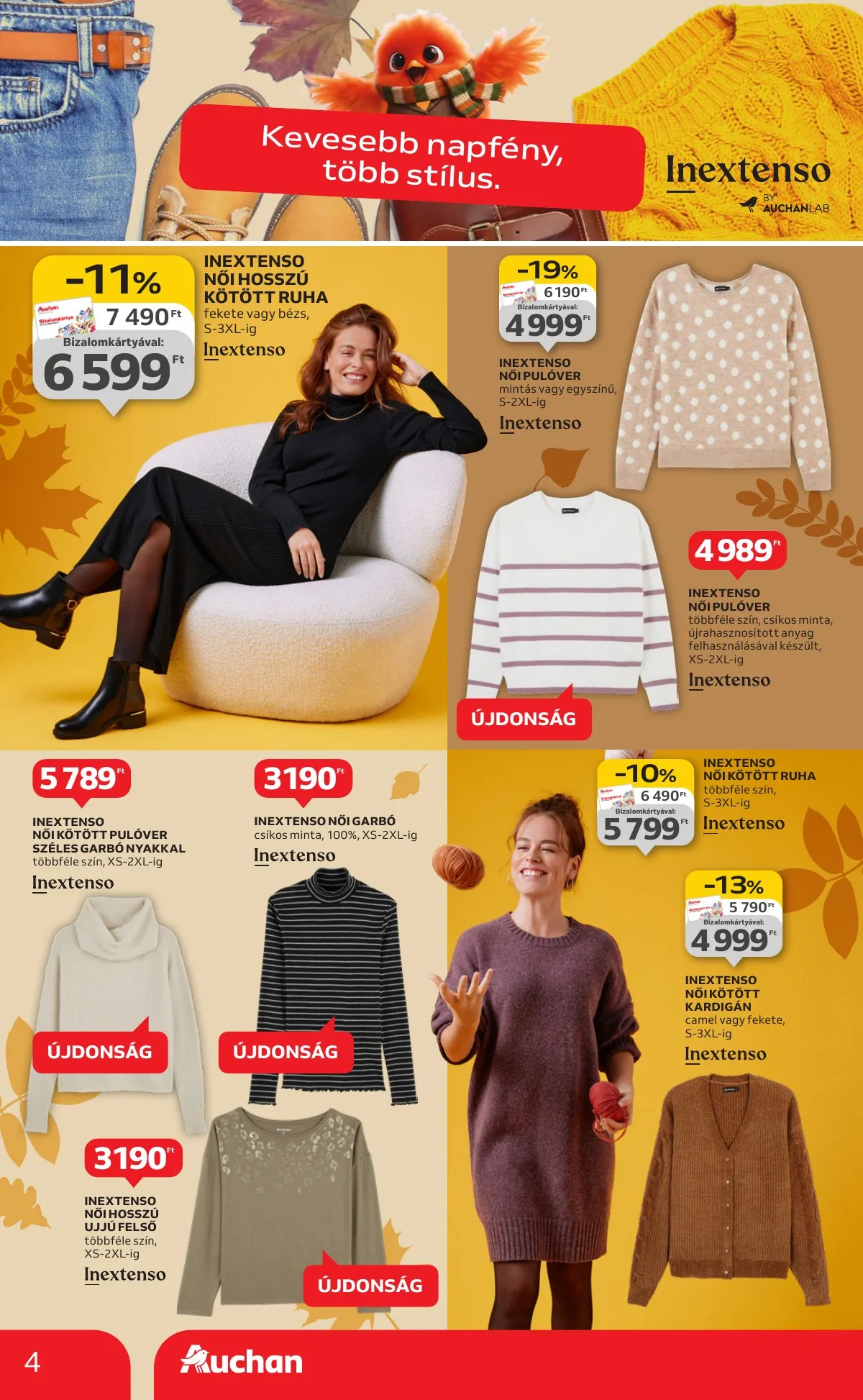 Auchan akciós újság Hipermarket Textil 10.02–10.29 – 4. oldal
