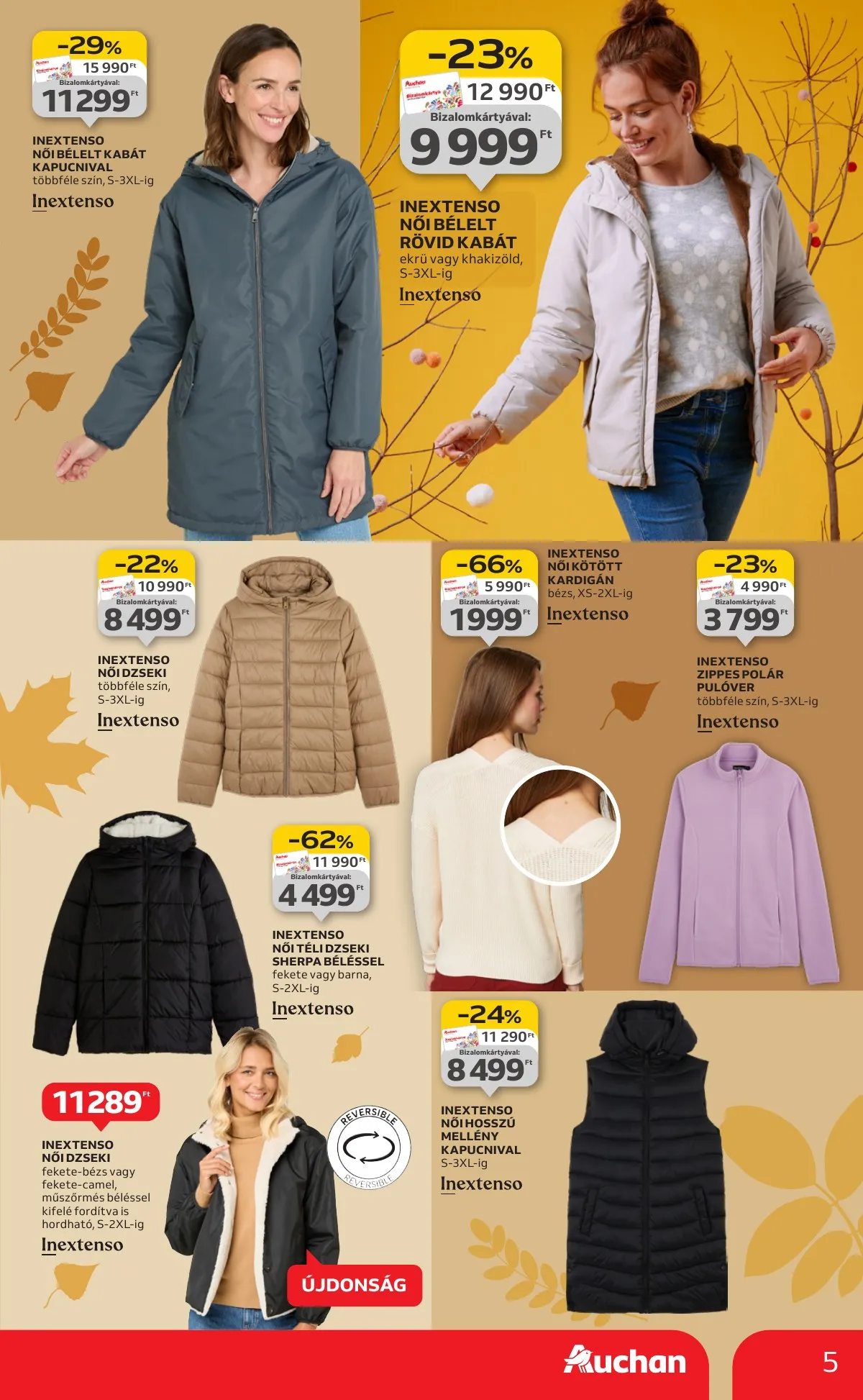 Auchan akciós újság Hipermarket Textil 10.02–10.29 – 5. oldal