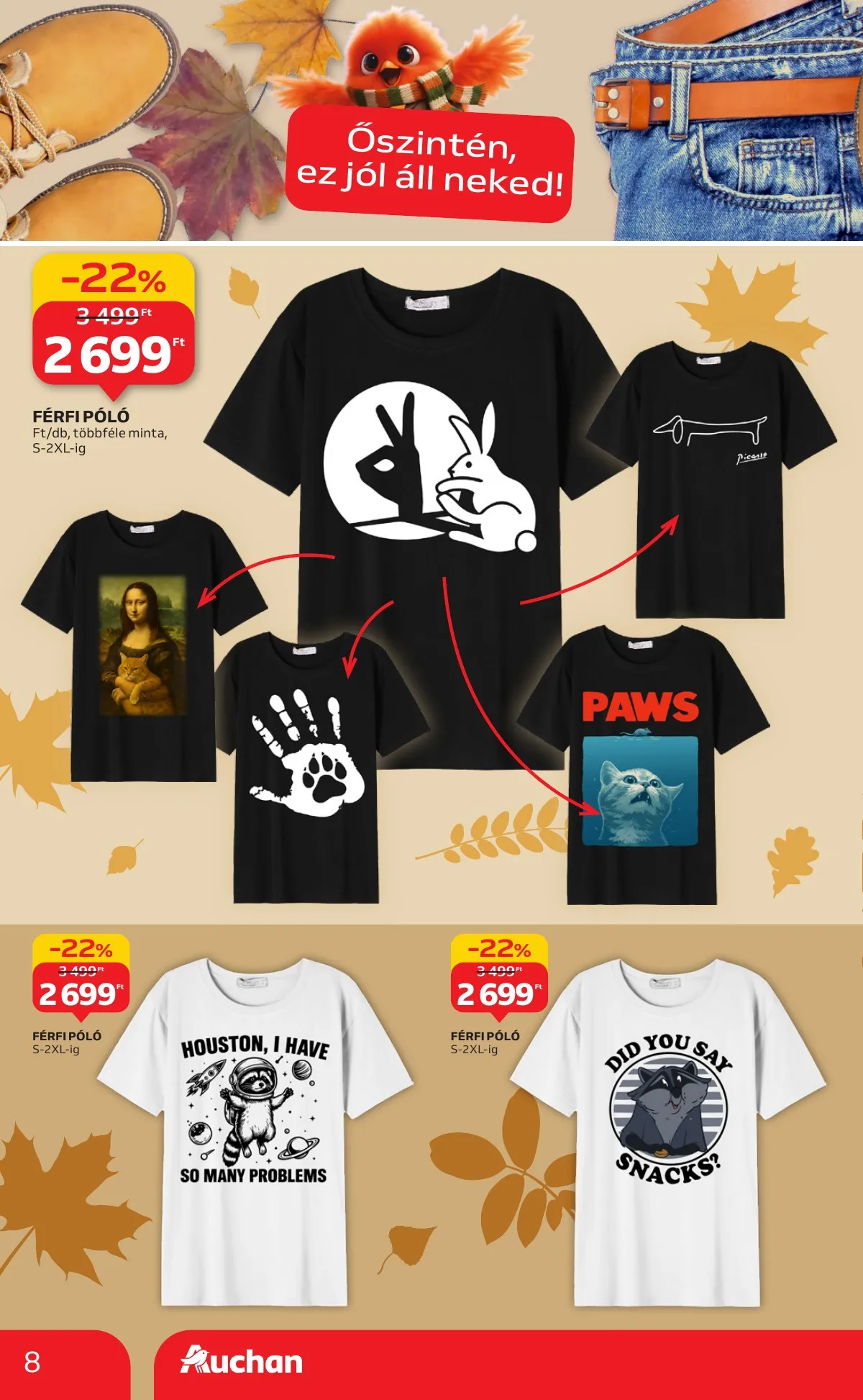 Auchan akciós újság Hipermarket Textil 10.02–10.29 – 8. oldal