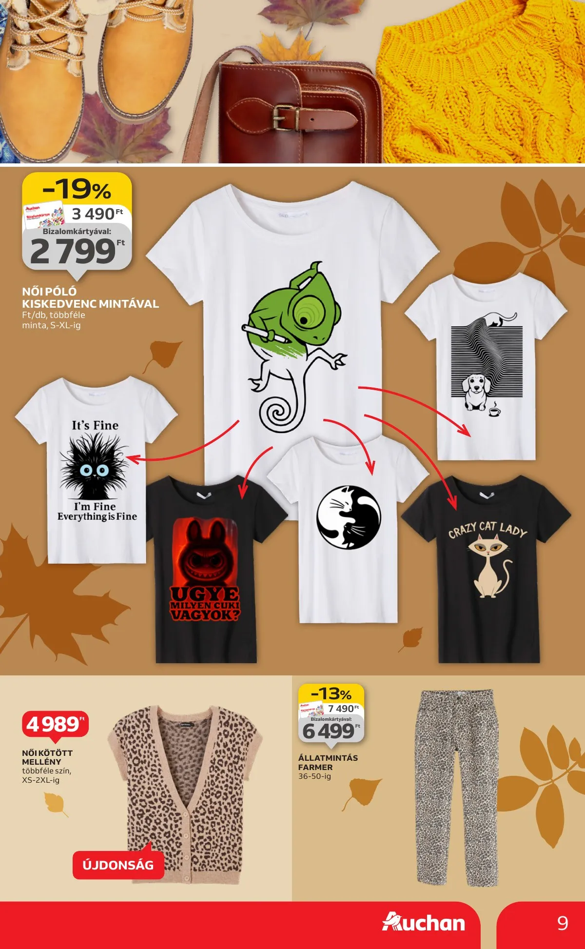 Auchan akciós újság Hipermarket Textil 10.02–10.29 – 9. oldal