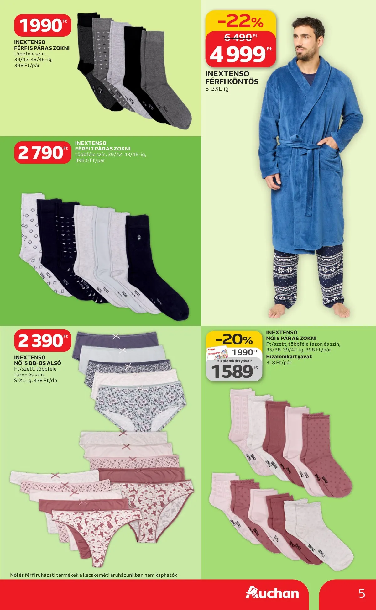 Auchan akciós újság Hipermarket Textil 02.05–03.04 – 5. oldal