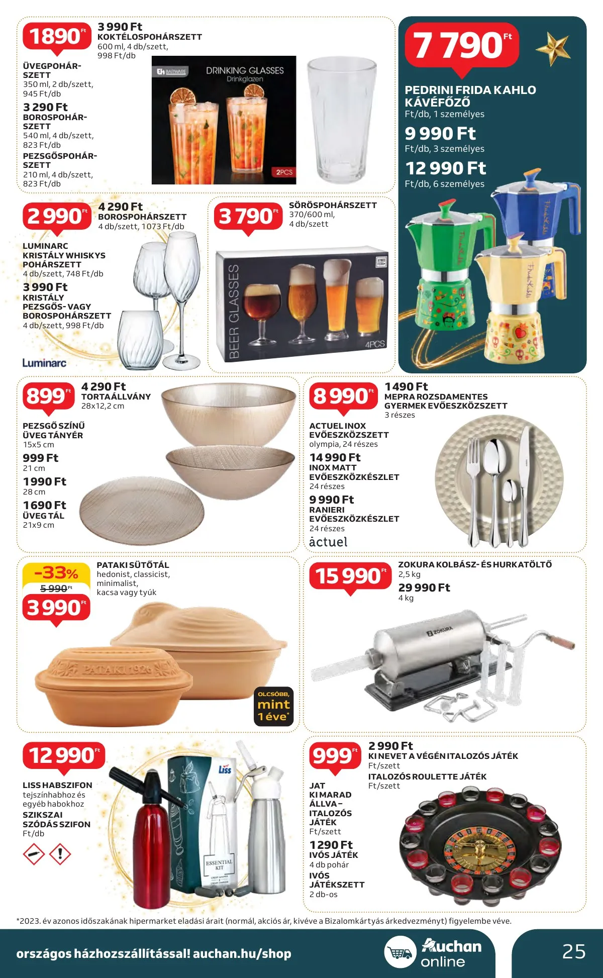 Auchan akciós újság Hipermarket Unnepi 11.21–11.24 – 25. oldal
