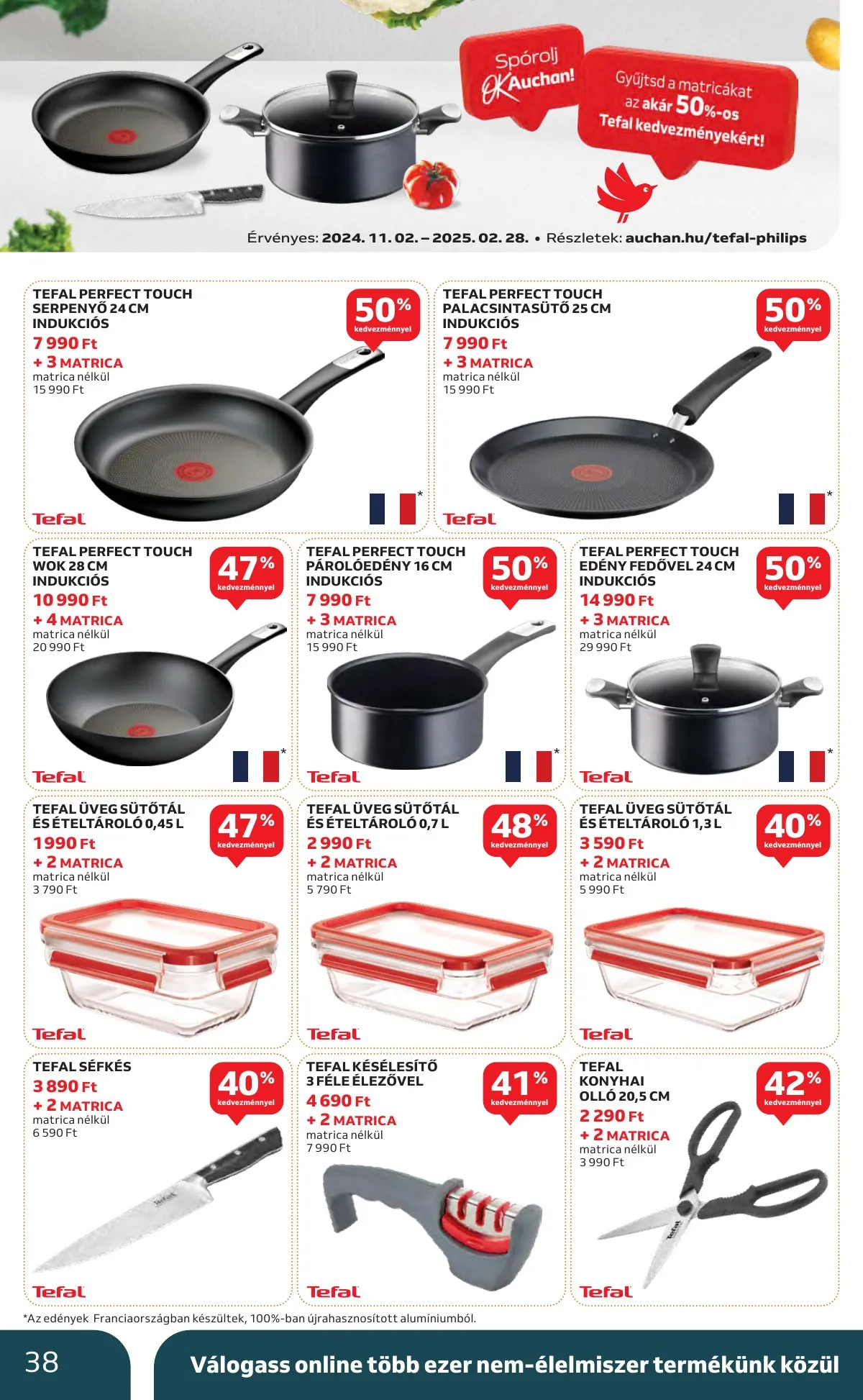 Auchan akciós újság Hipermarket Unnepi 11.21–11.24 – 38. oldal