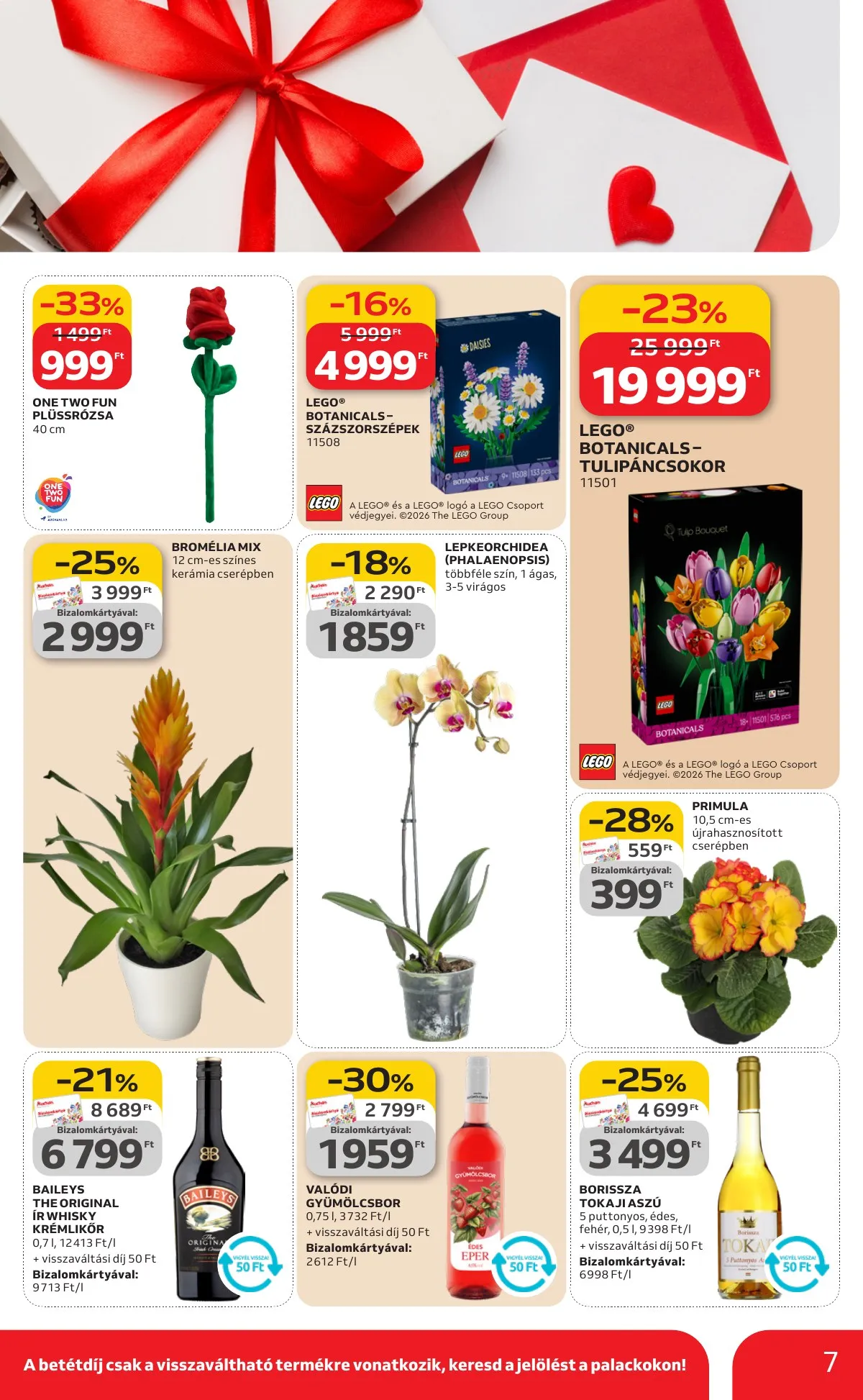 Auchan akciós újság Hipermarket Valentin nap 02.05–02.18 – 7. oldal
