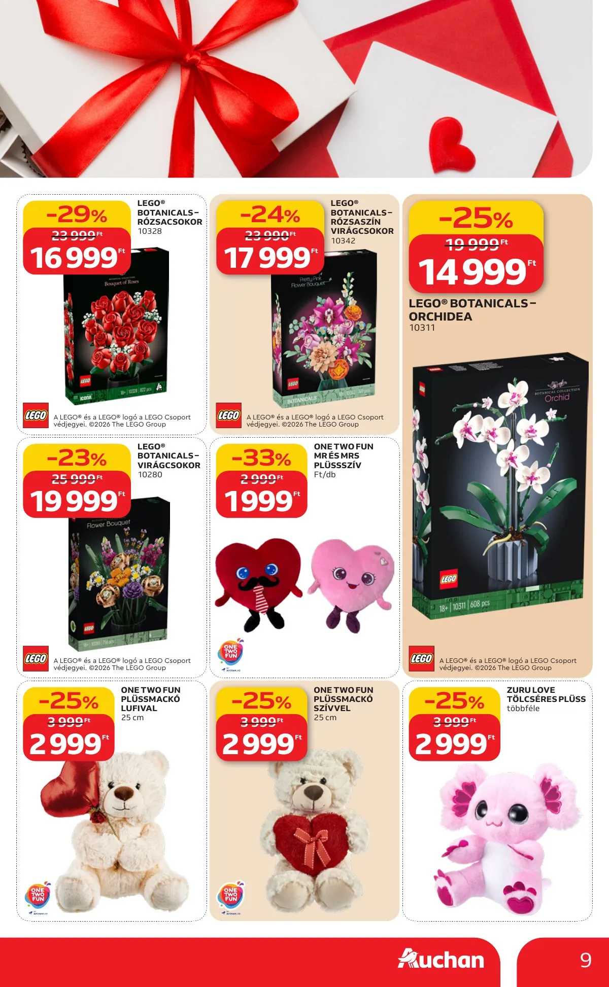 Auchan akciós újság Hipermarket Valentin nap 02.05–02.18 – 9. oldal