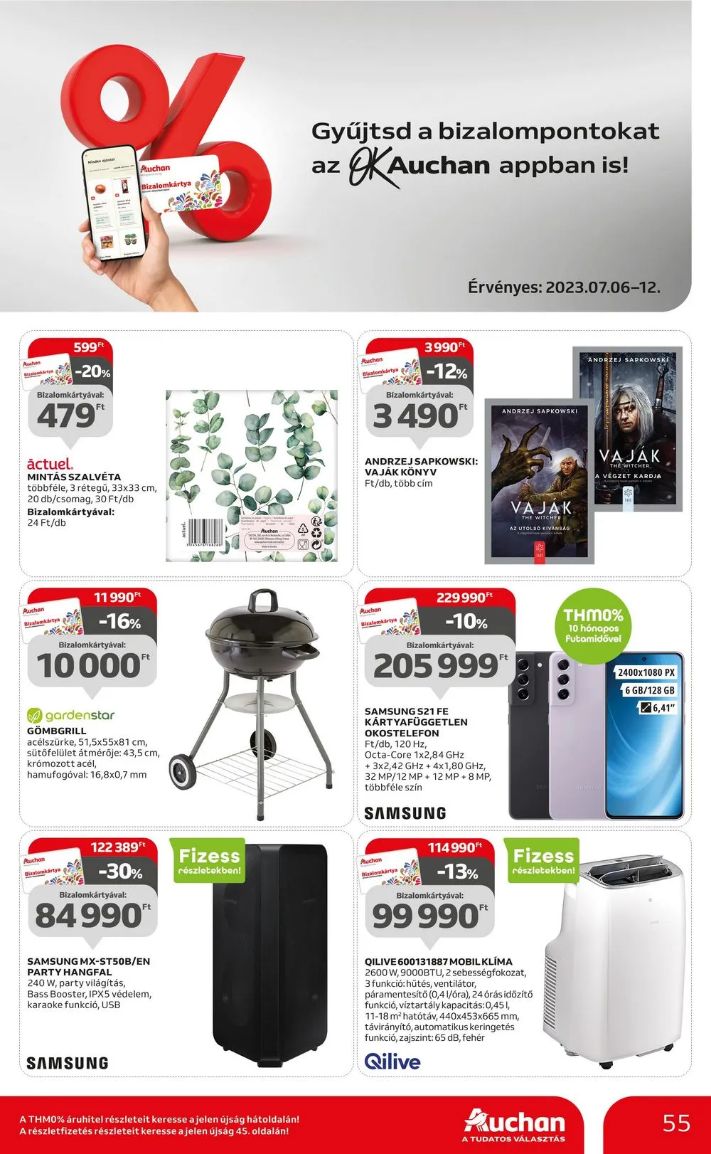 Auchan akciós újság Hipermarket 07.06–07.12 – 55. oldal
