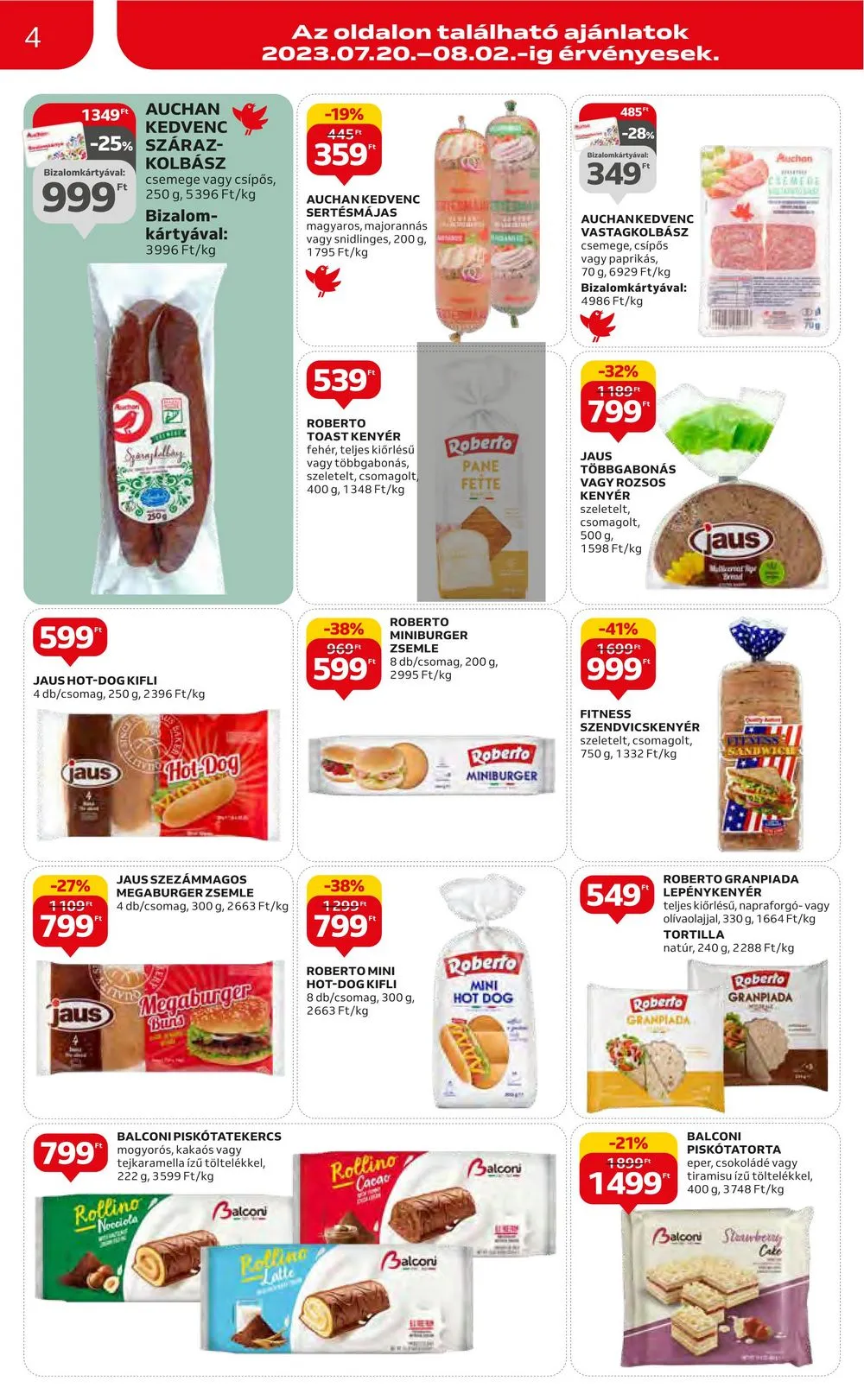 Auchan akciós újság Hipermarket 07.20–07.26 – 4. oldal