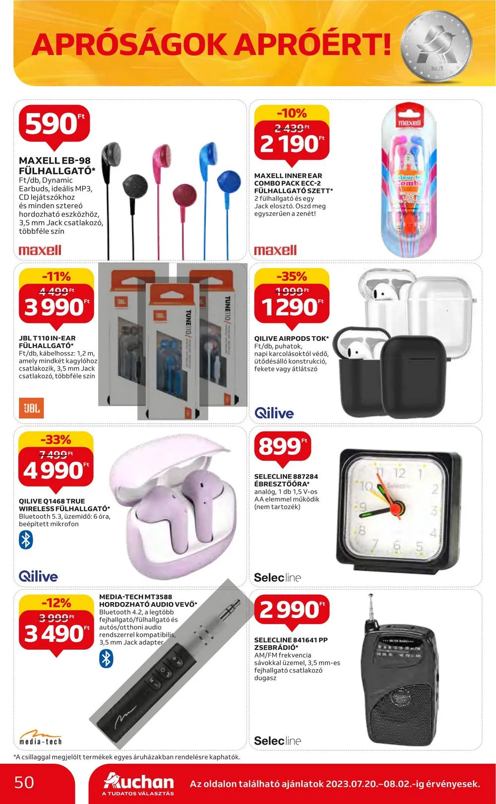 Auchan akciós újság Hipermarket 07.20–07.26 – 50. oldal