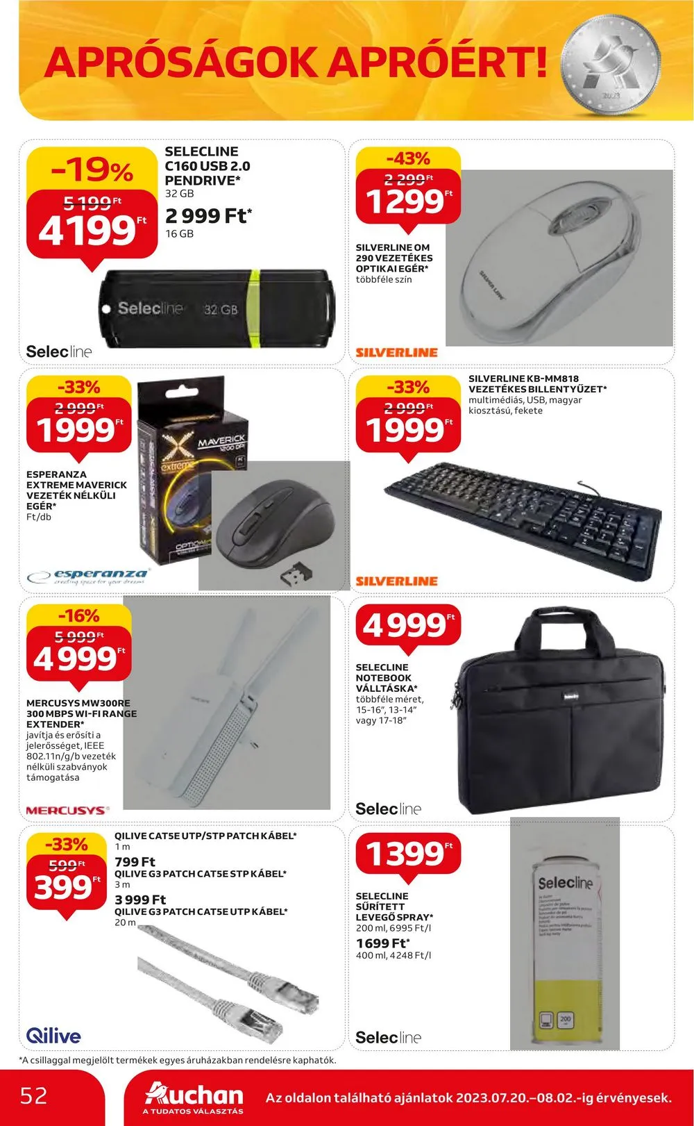 Auchan akciós újság Hipermarket 07.20–07.26 – 52. oldal