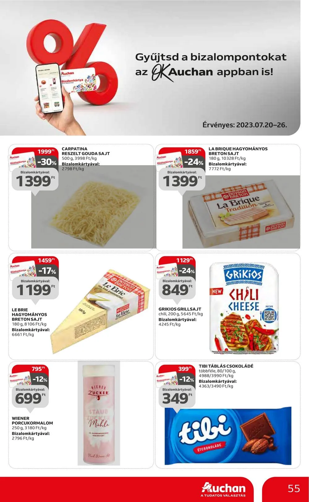 Auchan akciós újság Hipermarket 07.20–07.26 – 55. oldal