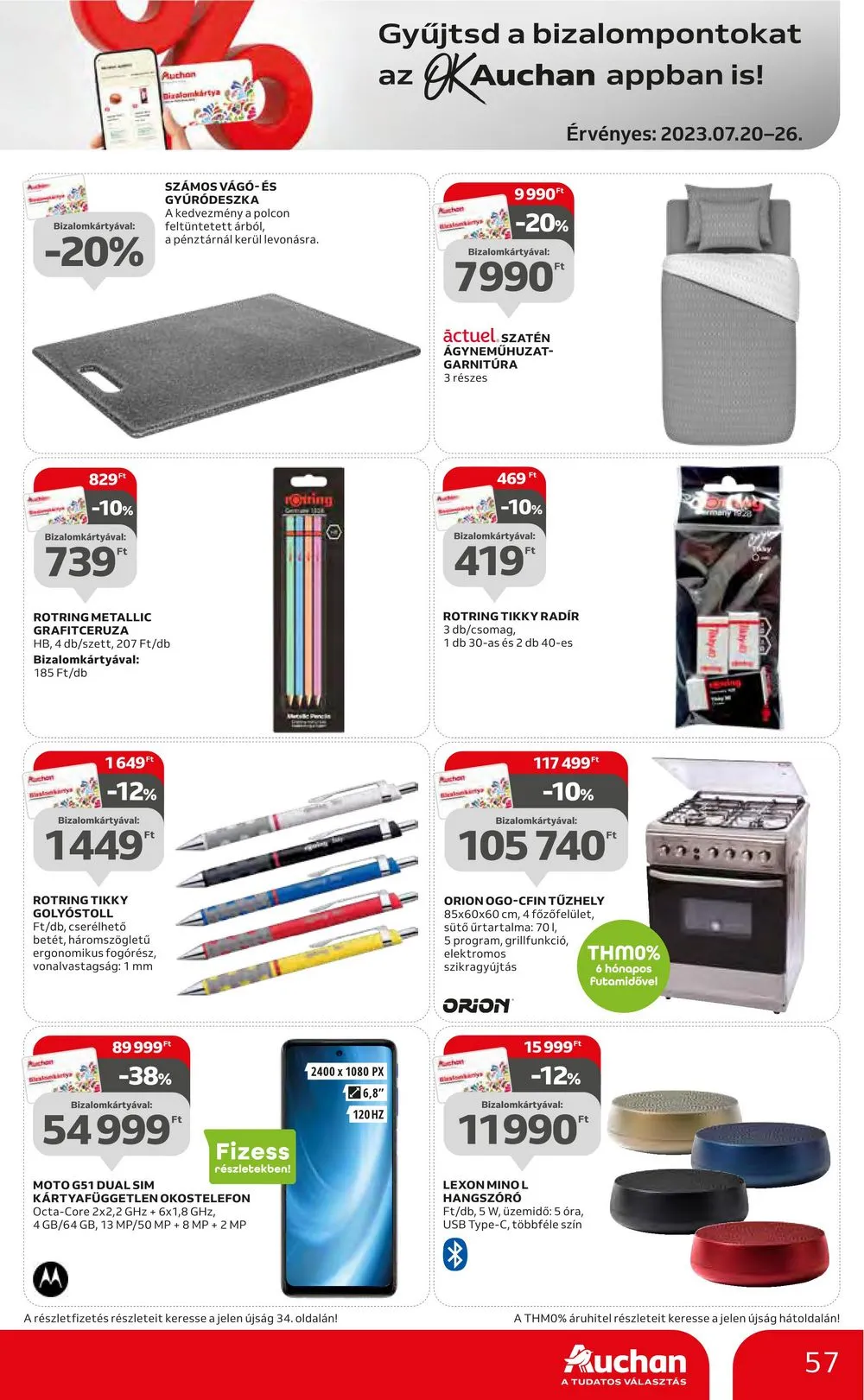 Auchan akciós újság Hipermarket 07.20–07.26 – 57. oldal