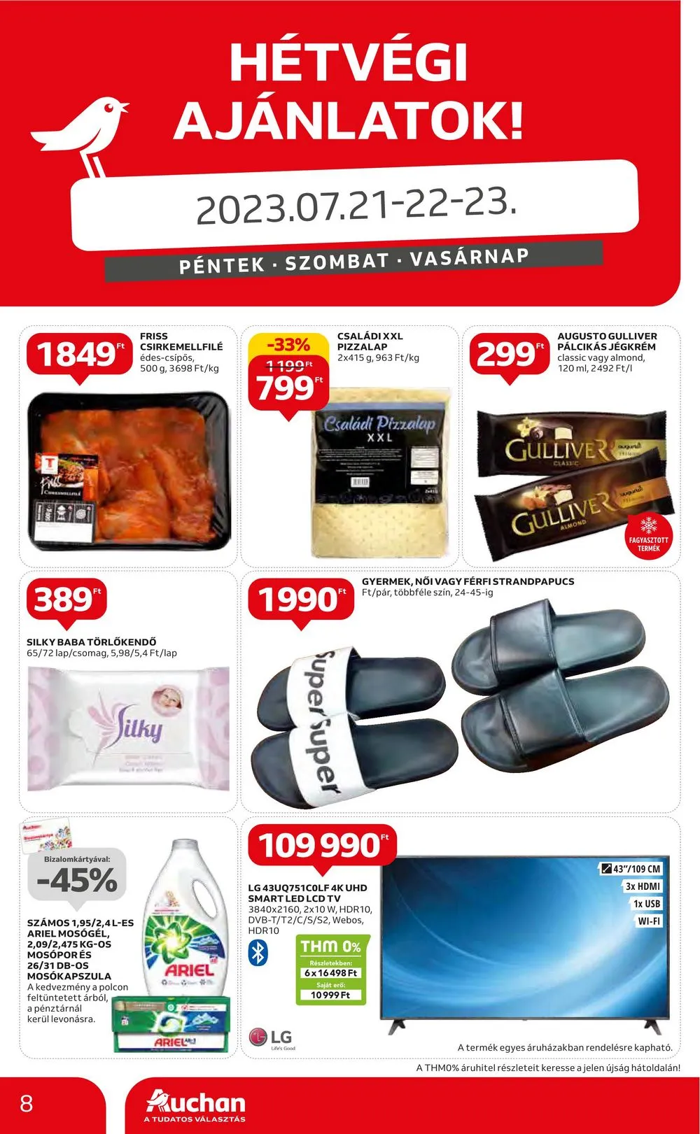 Auchan akciós újság Hipermarket 07.20–07.26 – 8. oldal