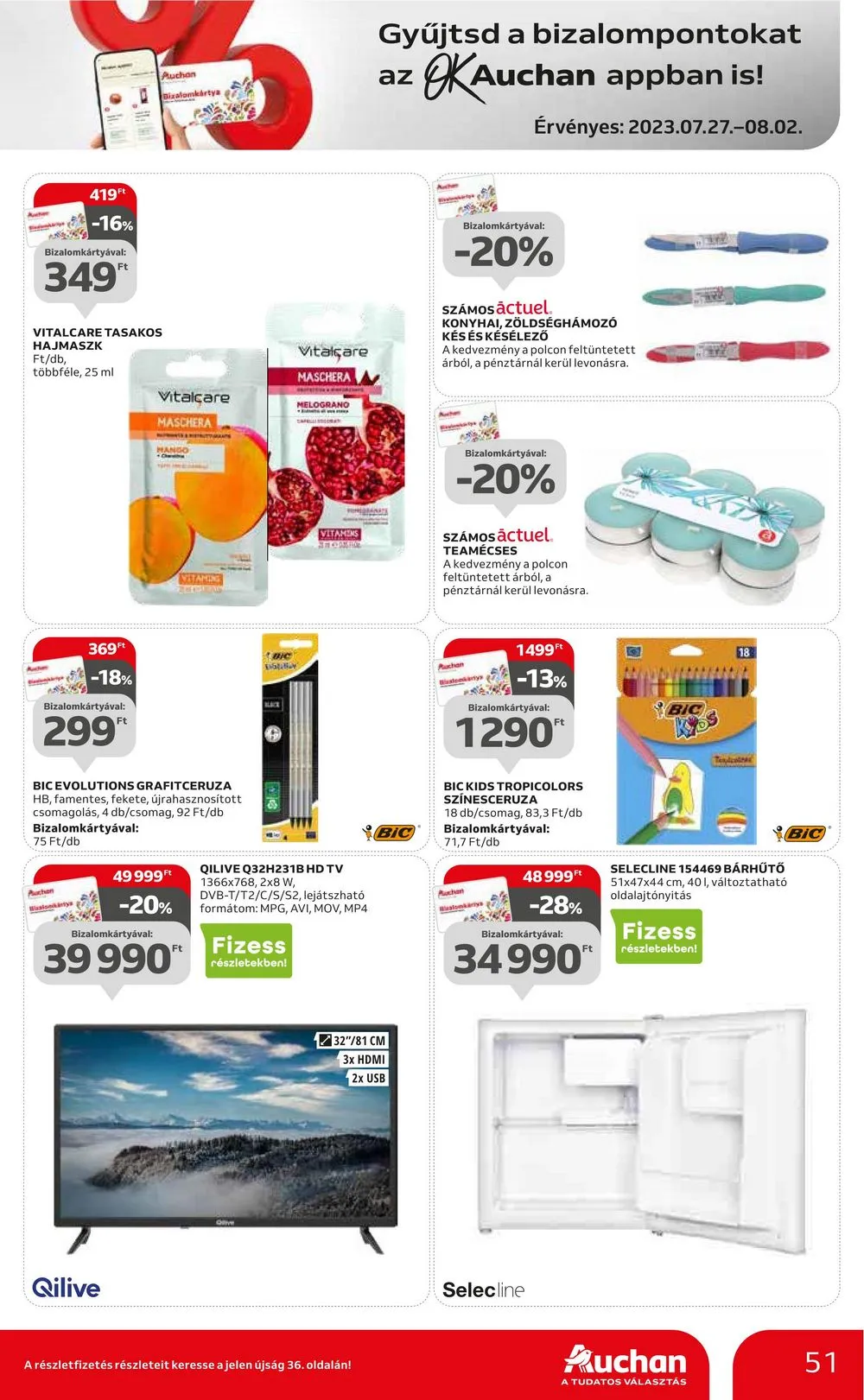 Auchan akciós újság Hipermarket 07.27–08.02 – 51. oldal