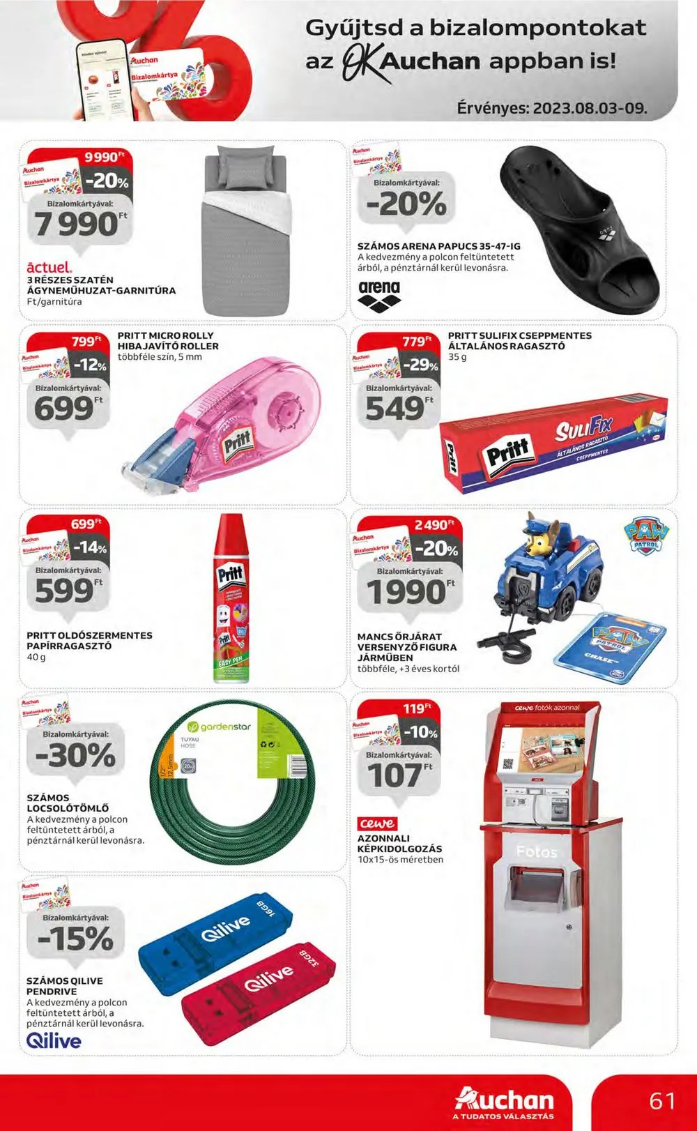 Auchan akciós újság Hipermarket 08.03–08.09 – 61. oldal