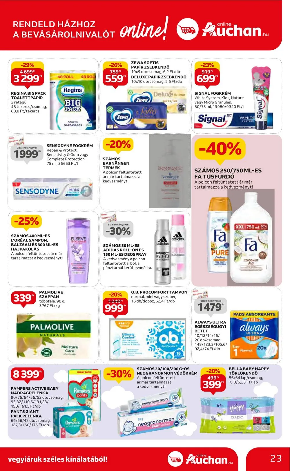 Auchan akciós újság Hipermarket 08.10–08.16 – 23. oldal