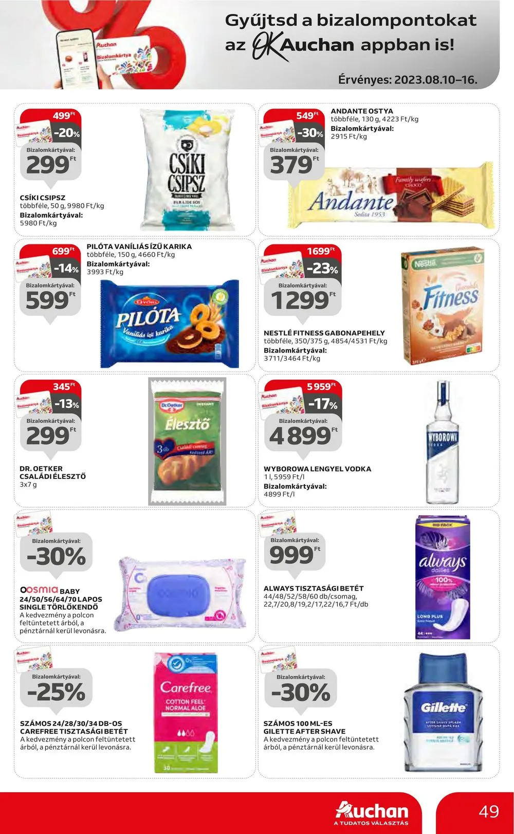 Auchan akciós újság Hipermarket 08.10–08.16 – 49. oldal