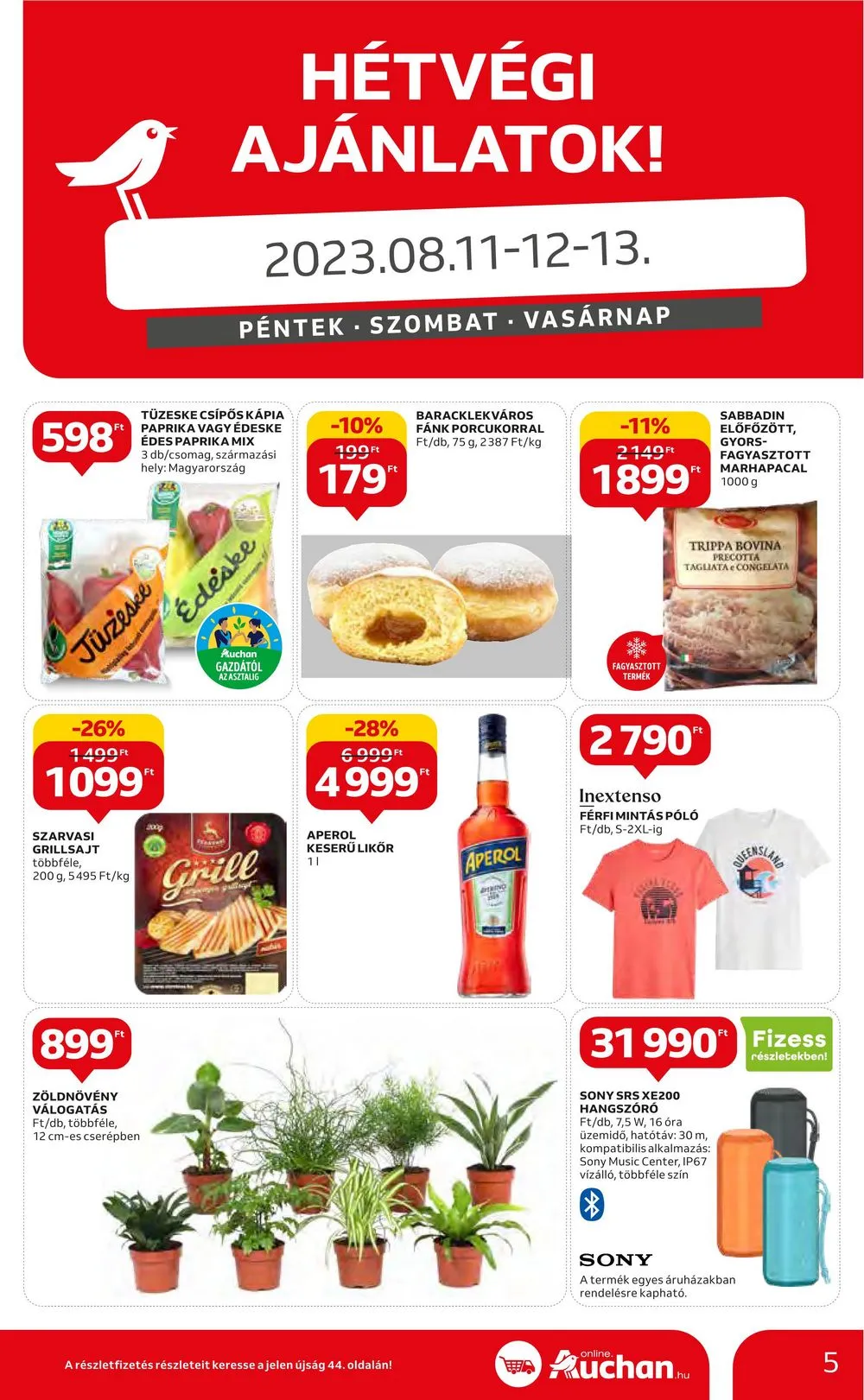 Auchan akciós újság Hipermarket 08.10–08.16 – 5. oldal