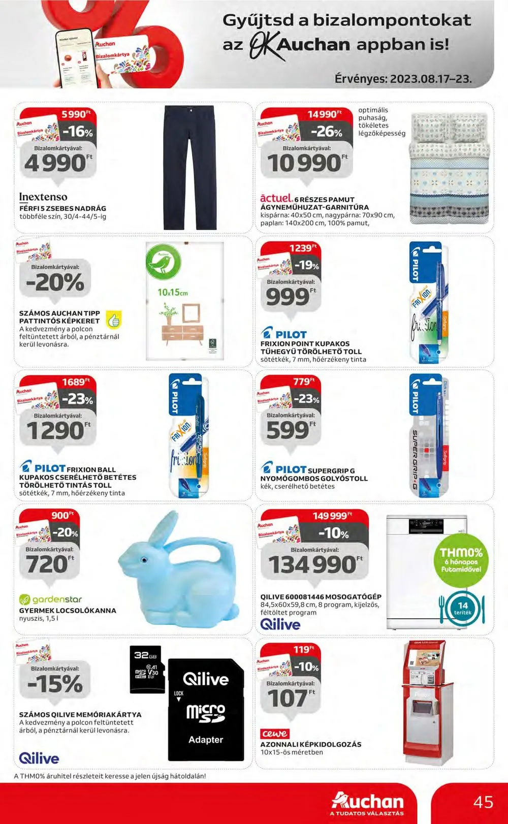 Auchan akciós újság Hipermarket 08.17–08.23 – 45. oldal
