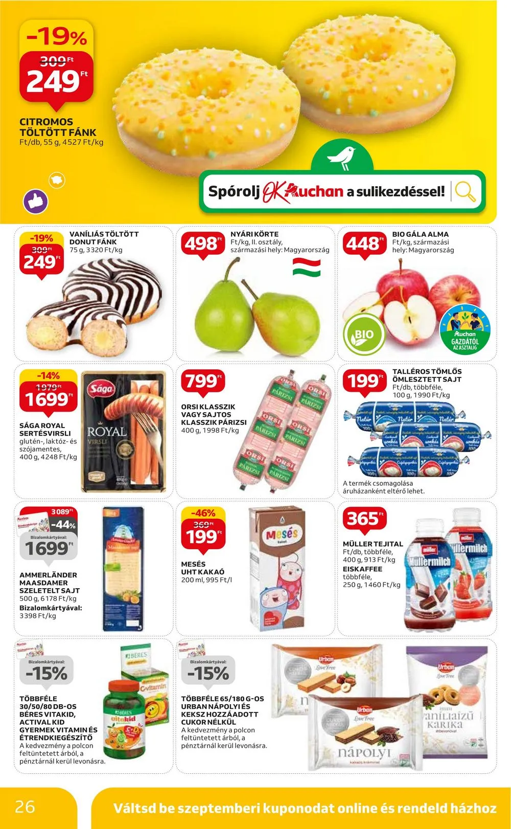 Auchan akciós újság Hipermarket 08.31–09.06 – 26. oldal