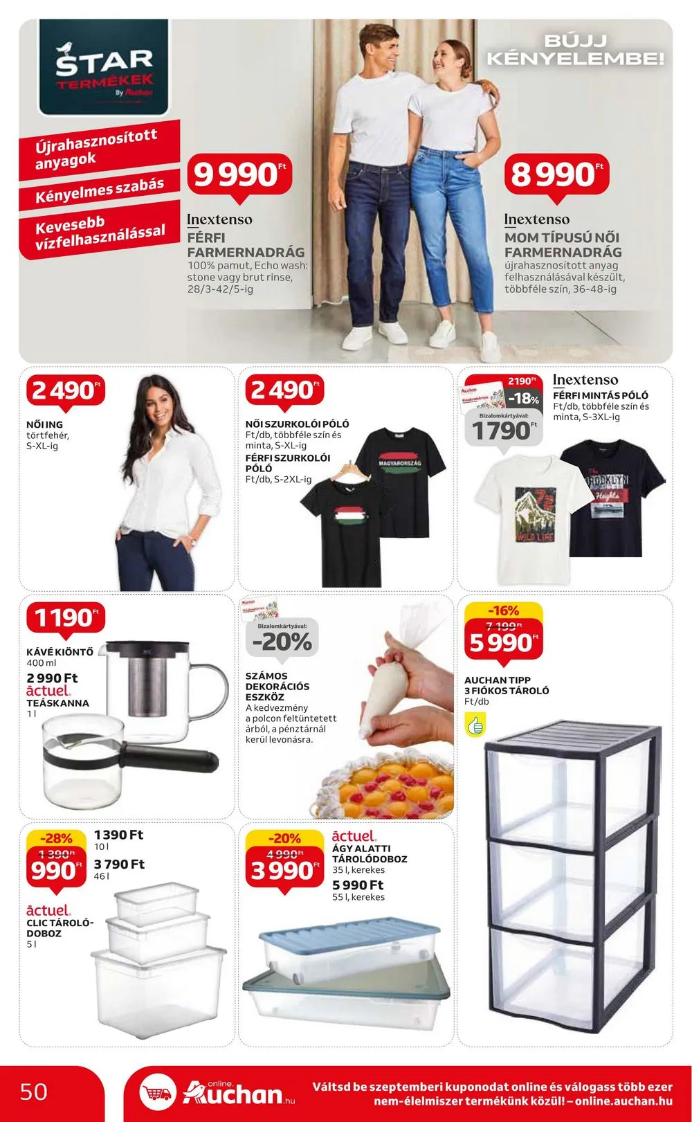 Auchan akciós újság Hipermarket 08.31–09.06 – 50. oldal