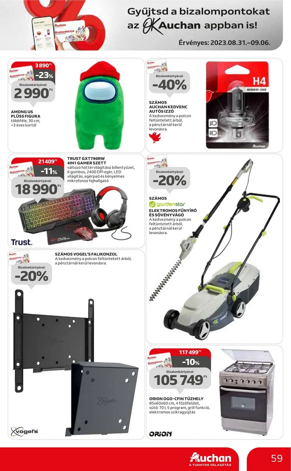 Auchan akciós újság Hipermarket 08.31–09.06 – 59. oldal
